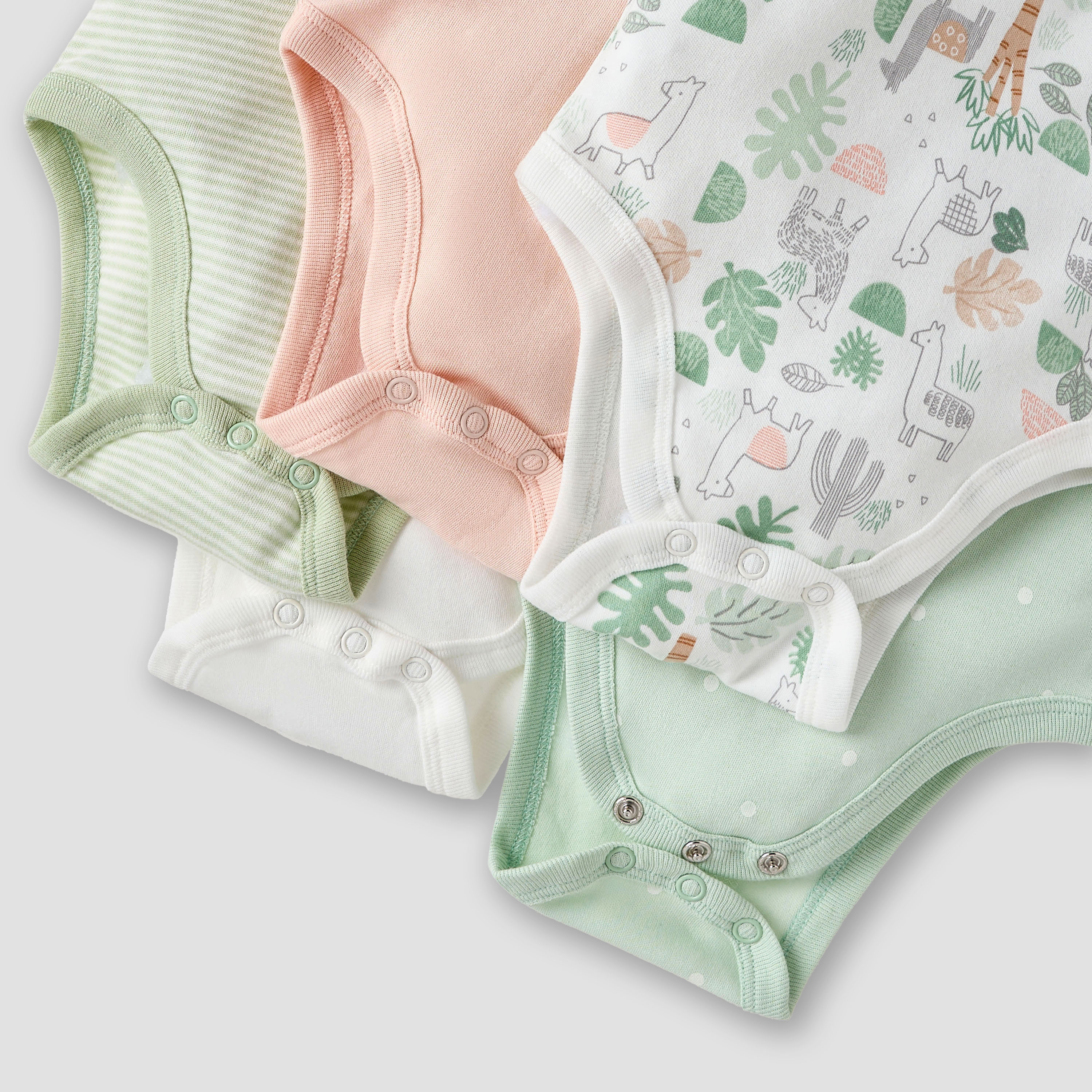 Juniors Printed Sleeveless Bodysuit with - Set of 5-baby-girls-clothing-bodysuits-image-8
