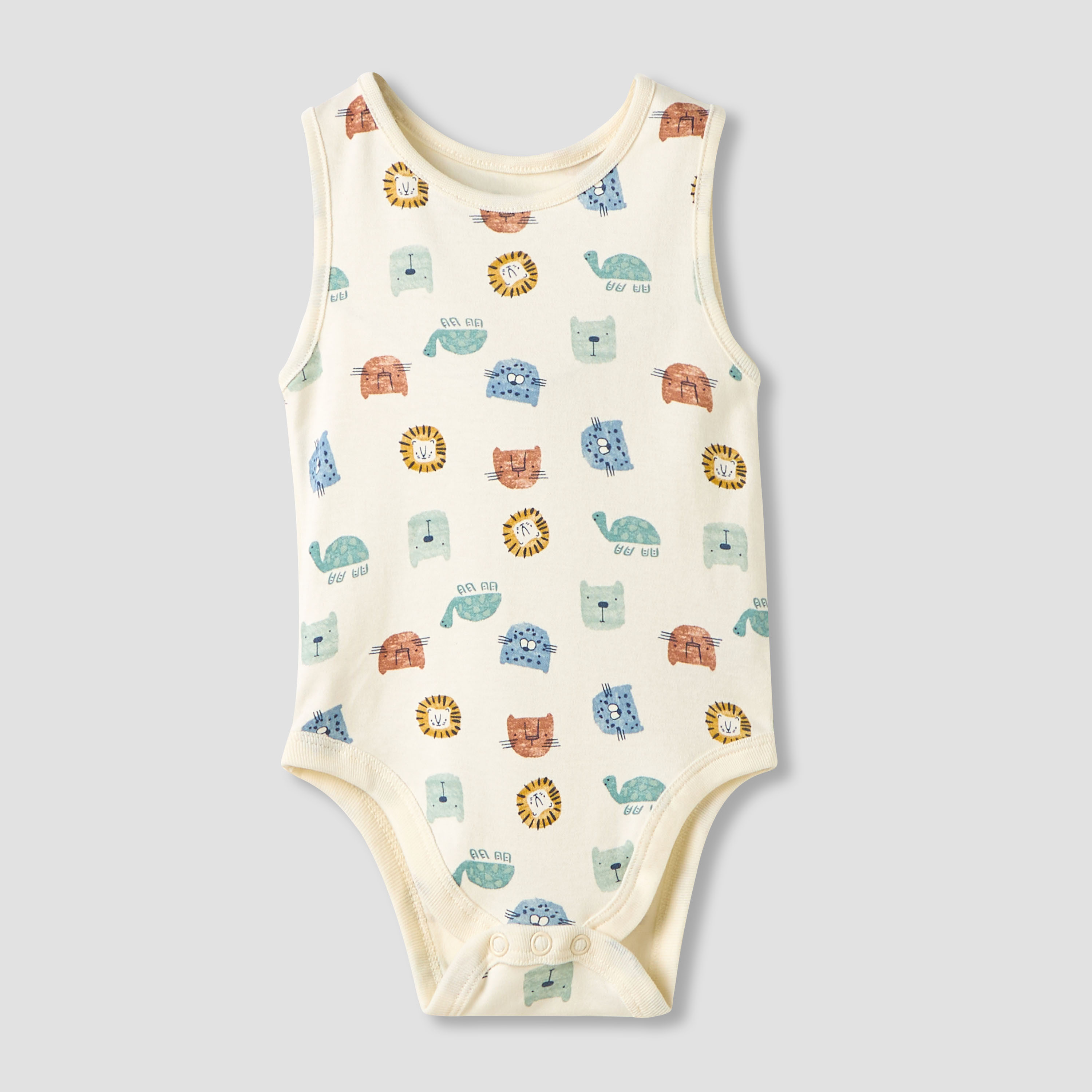 Juniors Printed Sleeveless Bodysuit - Set of 5-baby-boys-clothing-bodysuits-image-4