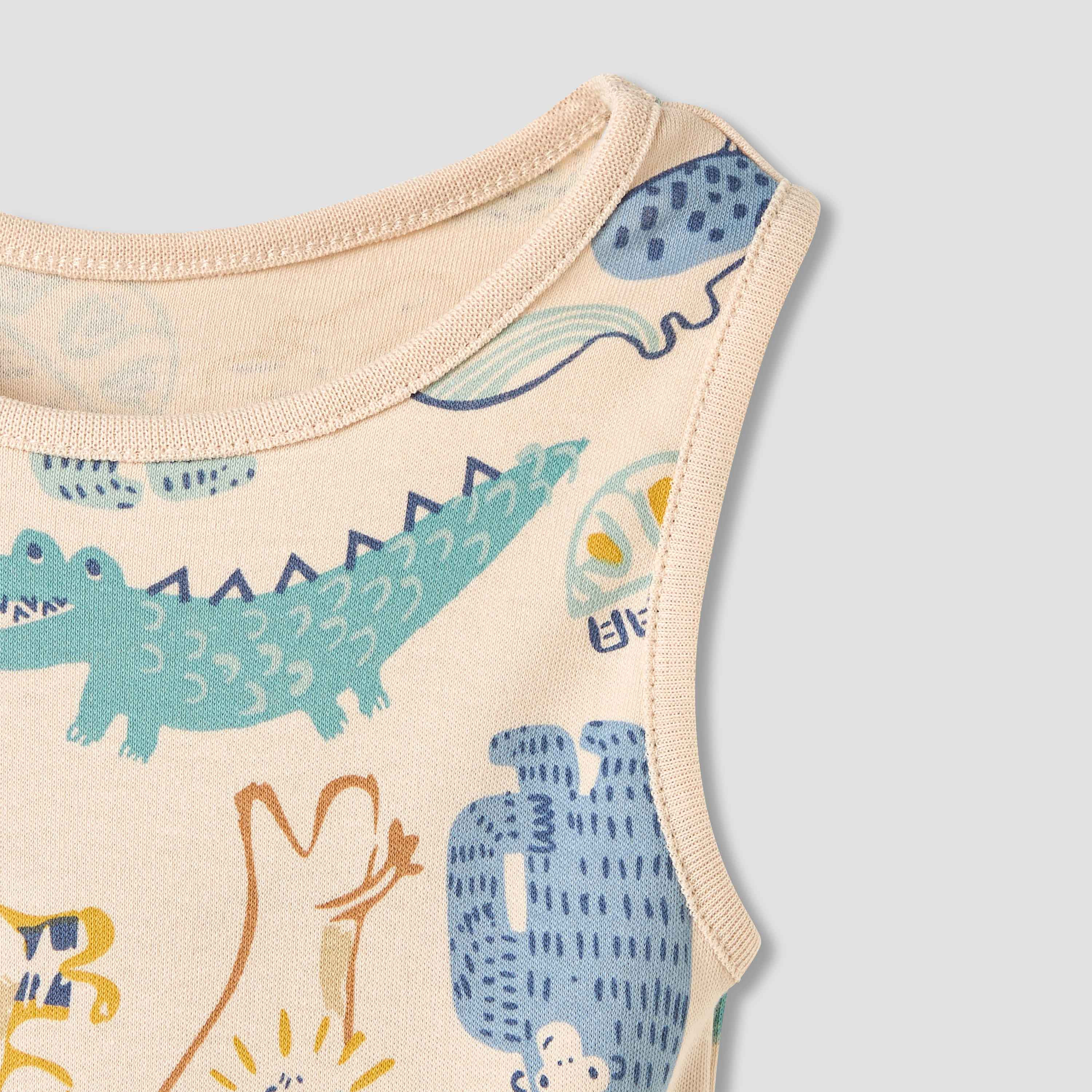 Juniors Printed Sleeveless Bodysuit - Set of 5-baby-boys-clothing-bodysuits-image-7