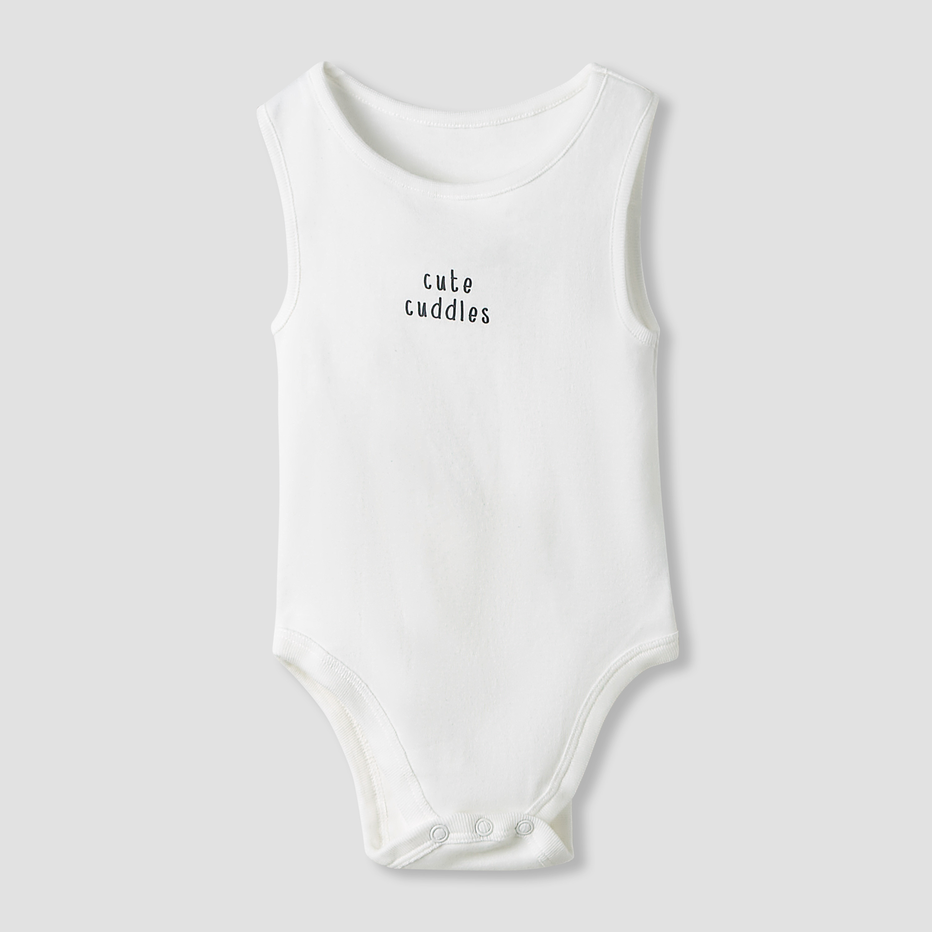 Juniors Round Neck Bodysuit with Snap Button Closure - Cotton - Sleeveless - Set of 7-baby-girls-clothing-bodysuits-image-4