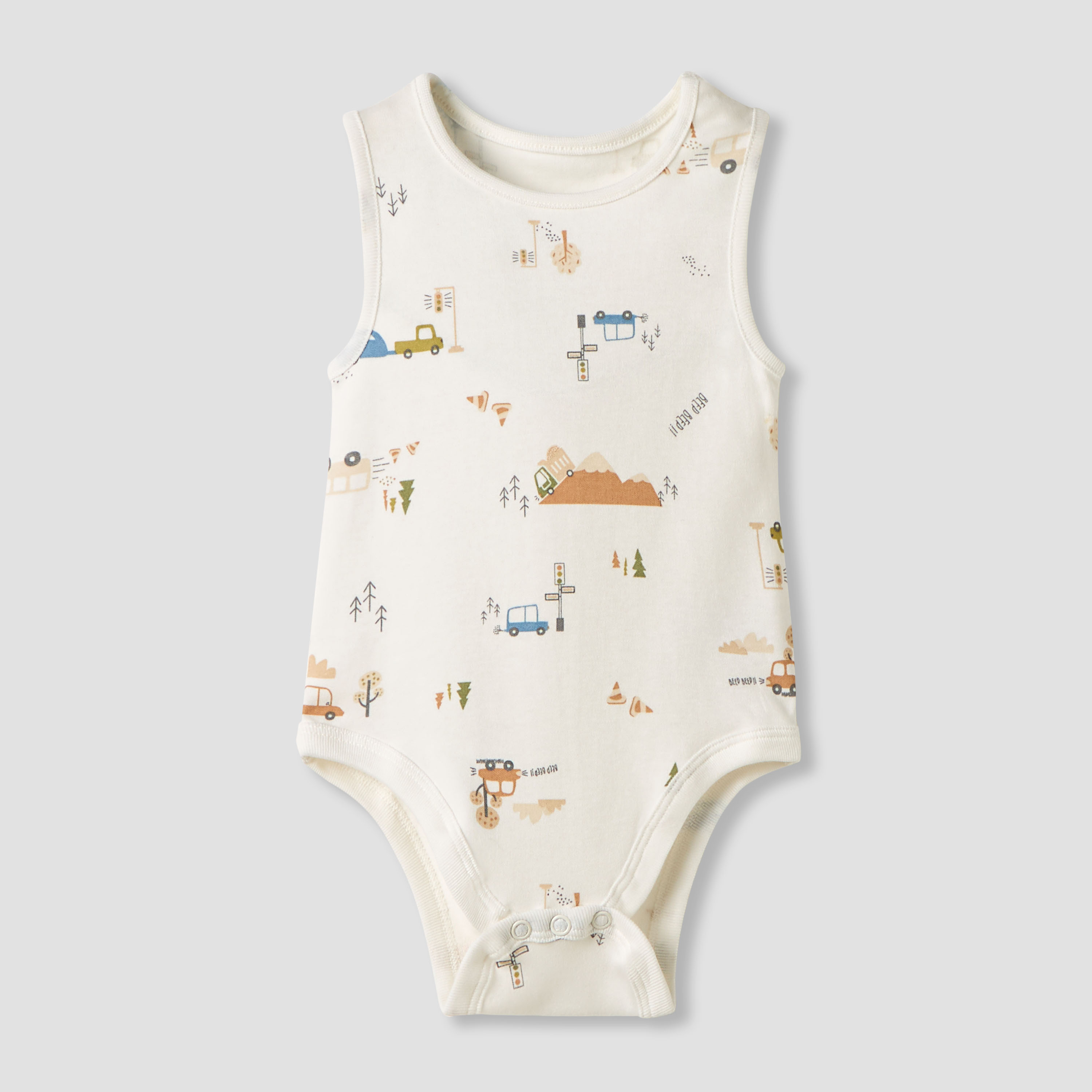 Juniors Printed Sleeveless Bodysuit - Set of 6-baby-boys-clothing-bodysuits-image-2