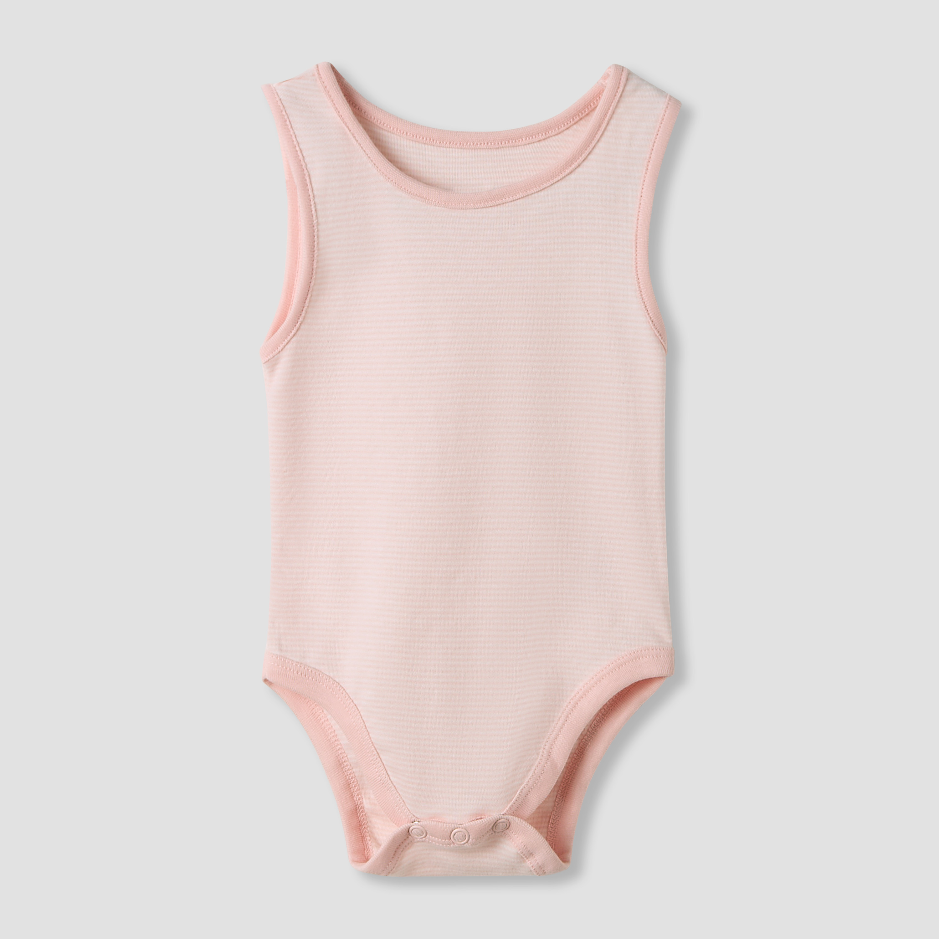 Juniors Round Neck Bodysuit with Snap Button Closure - Cotton - Sleeveless - Set of 7-baby-boys-clothing-multipacks-image-2