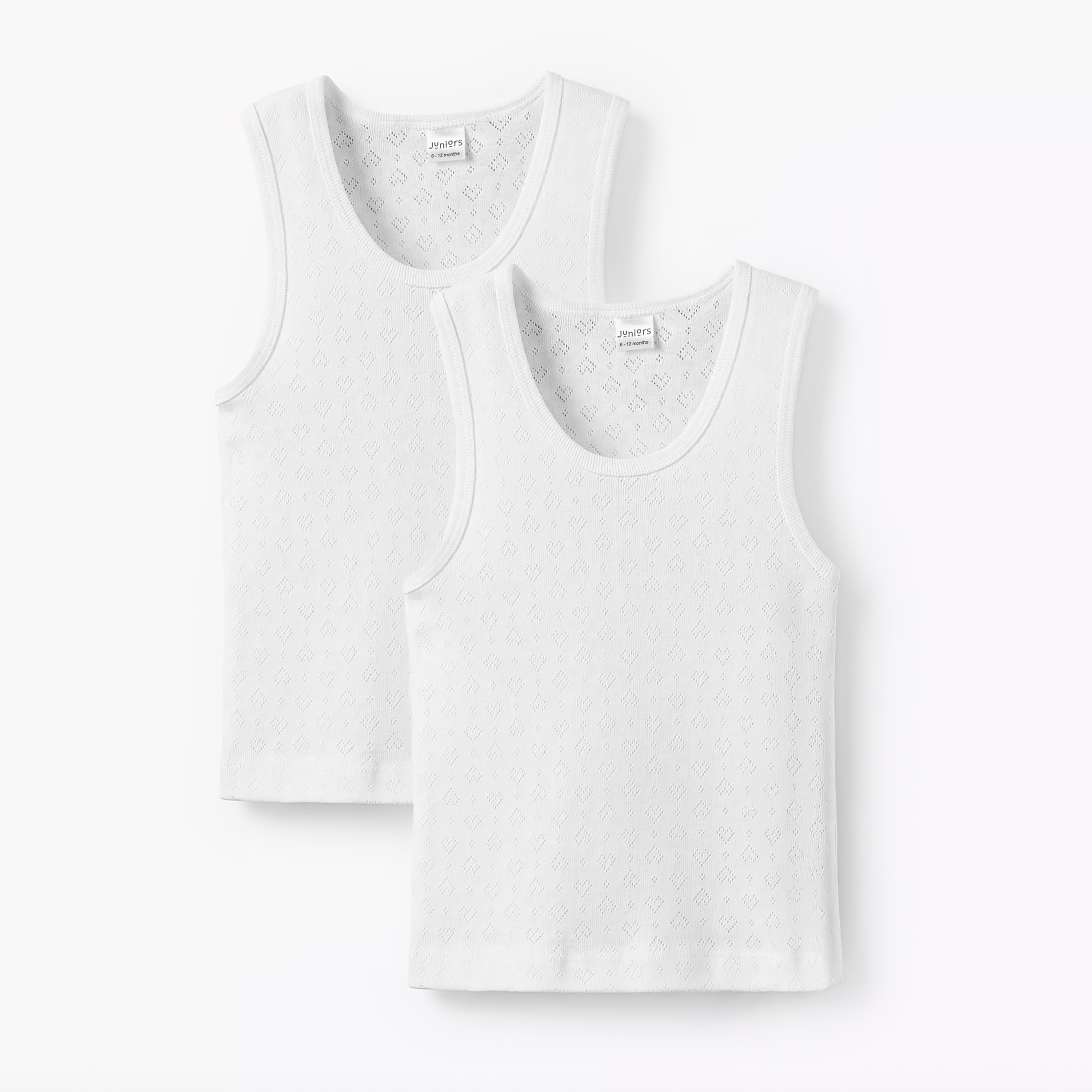 فيستات سادة دون أكمام من جيجلز - طقم من قطعتين-baby-girls-clothing-innerwear-image-4