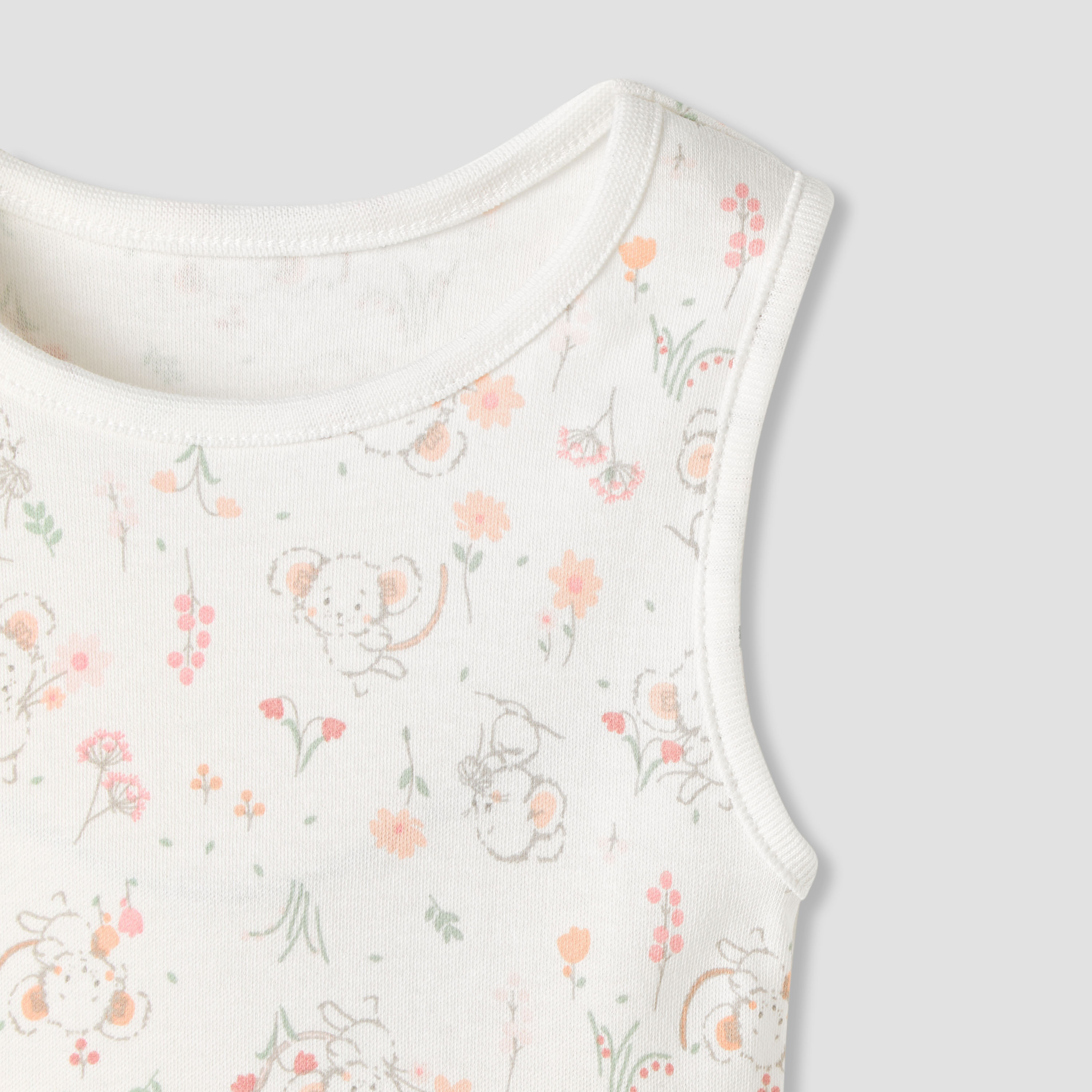 Juniors Printed Sleeveless Bodysuit - Set of 5-baby-girls-clothing-bodysuits-image-7