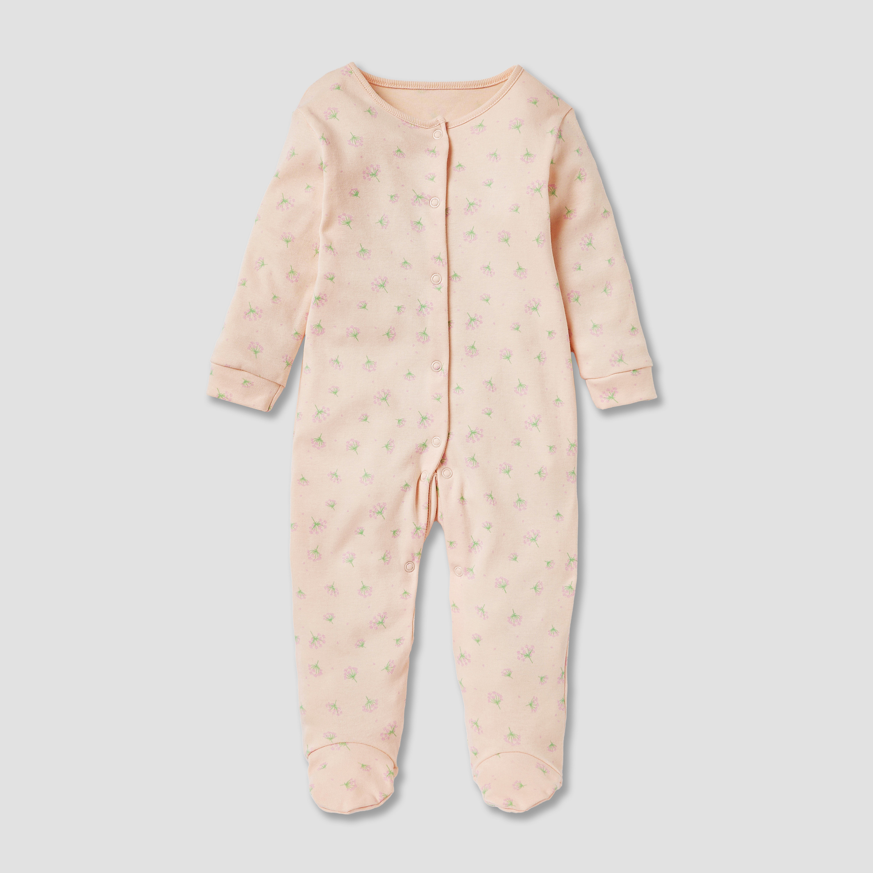 Juniors Assorted Closed Feet Sleepsuit - Set of 3-baby-girls-clothing-nightwear-sleepsuits-image-2