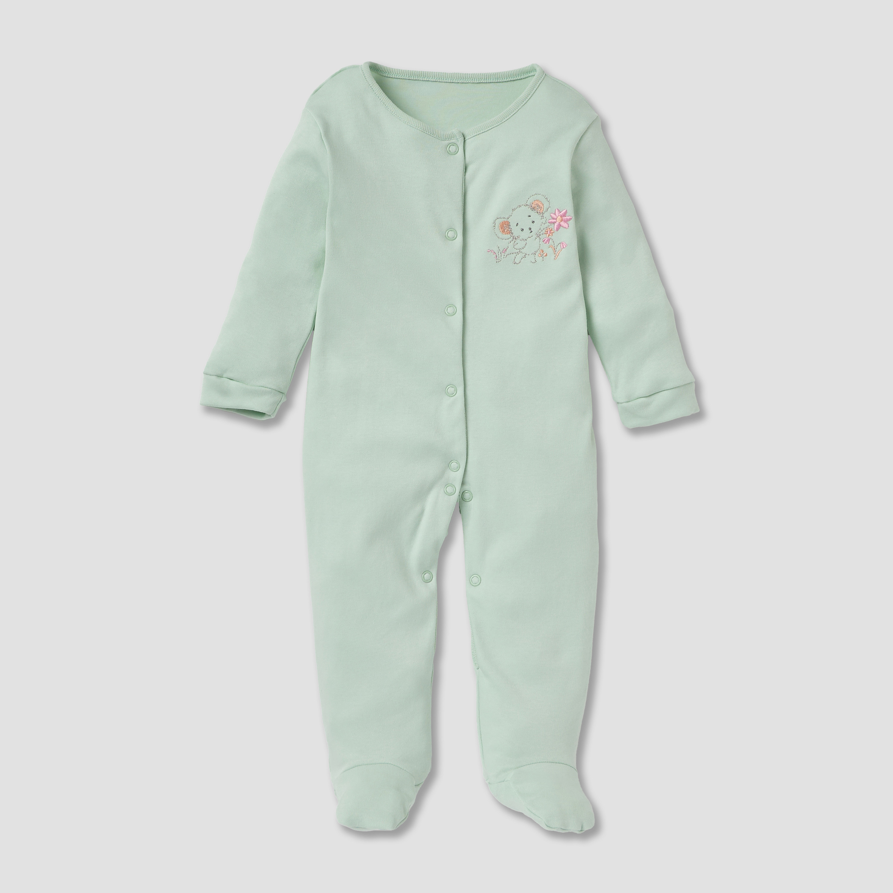 Juniors Assorted Closed Feet Sleepsuit - Set of 3-baby-girls-clothing-nightwear-sleepsuits-image-4