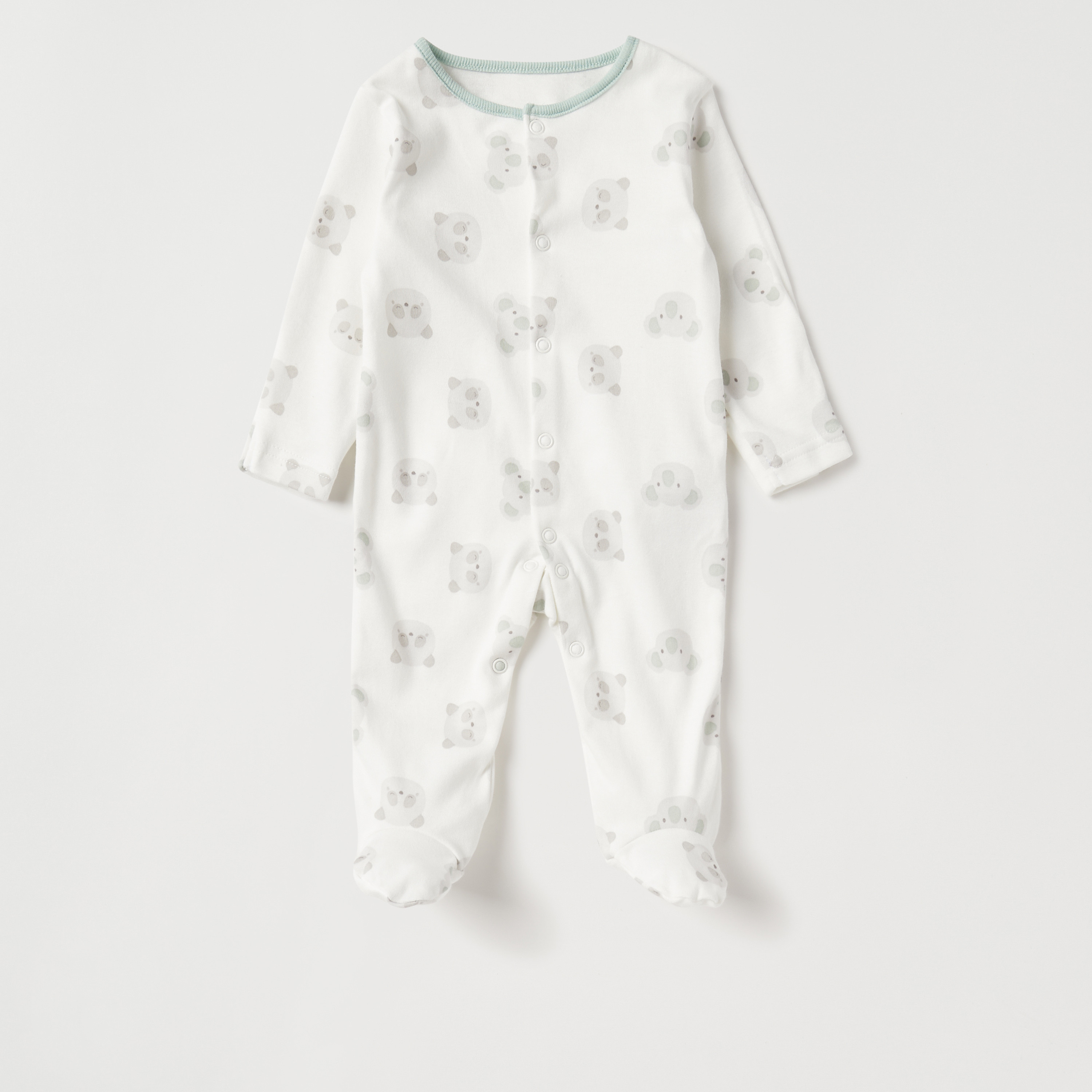 بدلة نوم بأقدام مغلقة وأزرار إغلاق وطبعات من جونيورز - طقم من 3 قطع-baby-boys-clothing-nightwear-sleepsuits-image-3