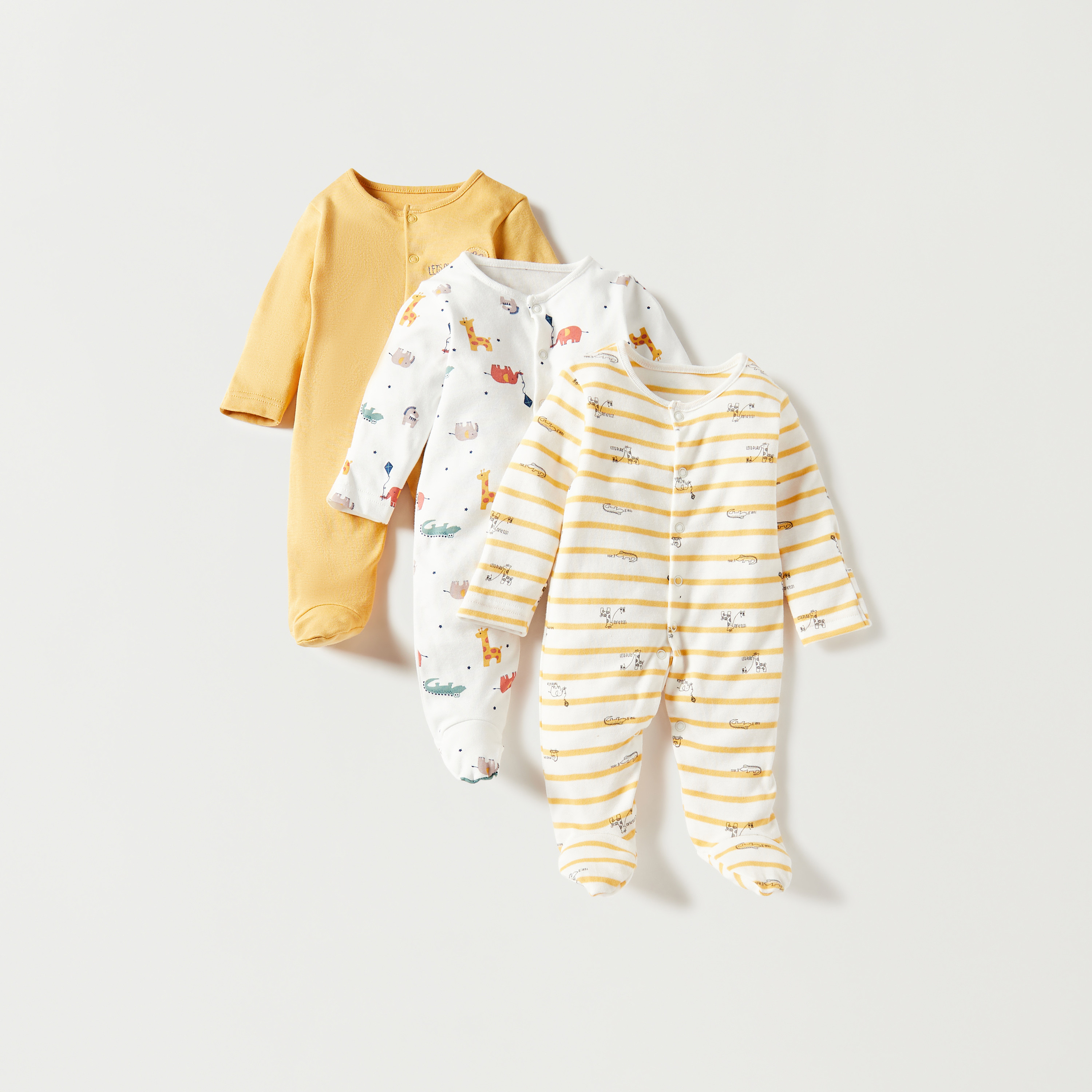 Juniors All-Over Print Sleepsuit - Set of 3-promo_babyshop_Buy2for115_QAT130126-image-1