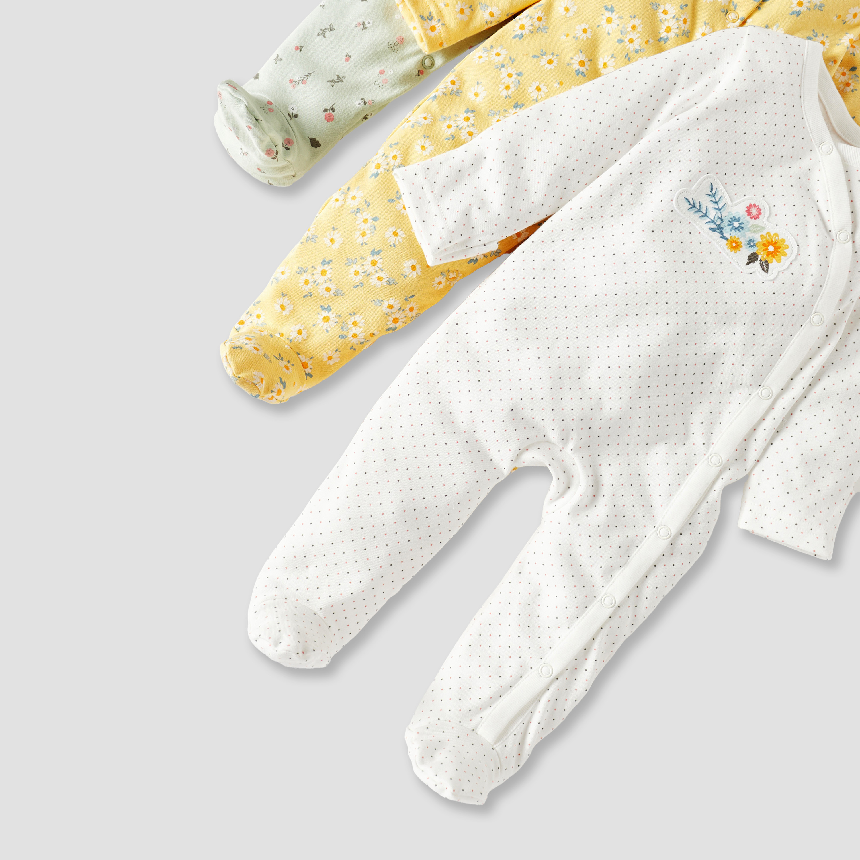 Juniors Printed Sleepsuit - Set of 3-baby-girls-clothing-nightwear-sleepsuits-image-5
