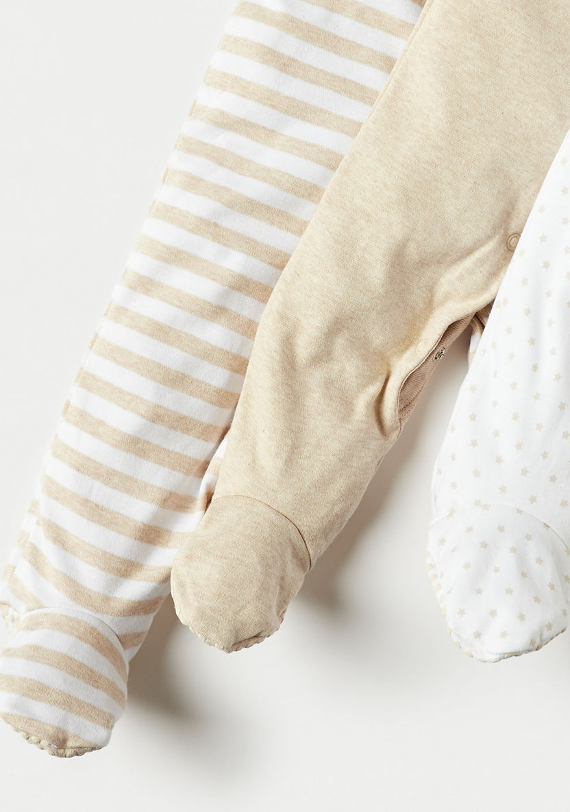 Juniors Assorted Closed Feet Sleepsuit with Long Sleeves - Set of 3-Sleepsuits-image-5