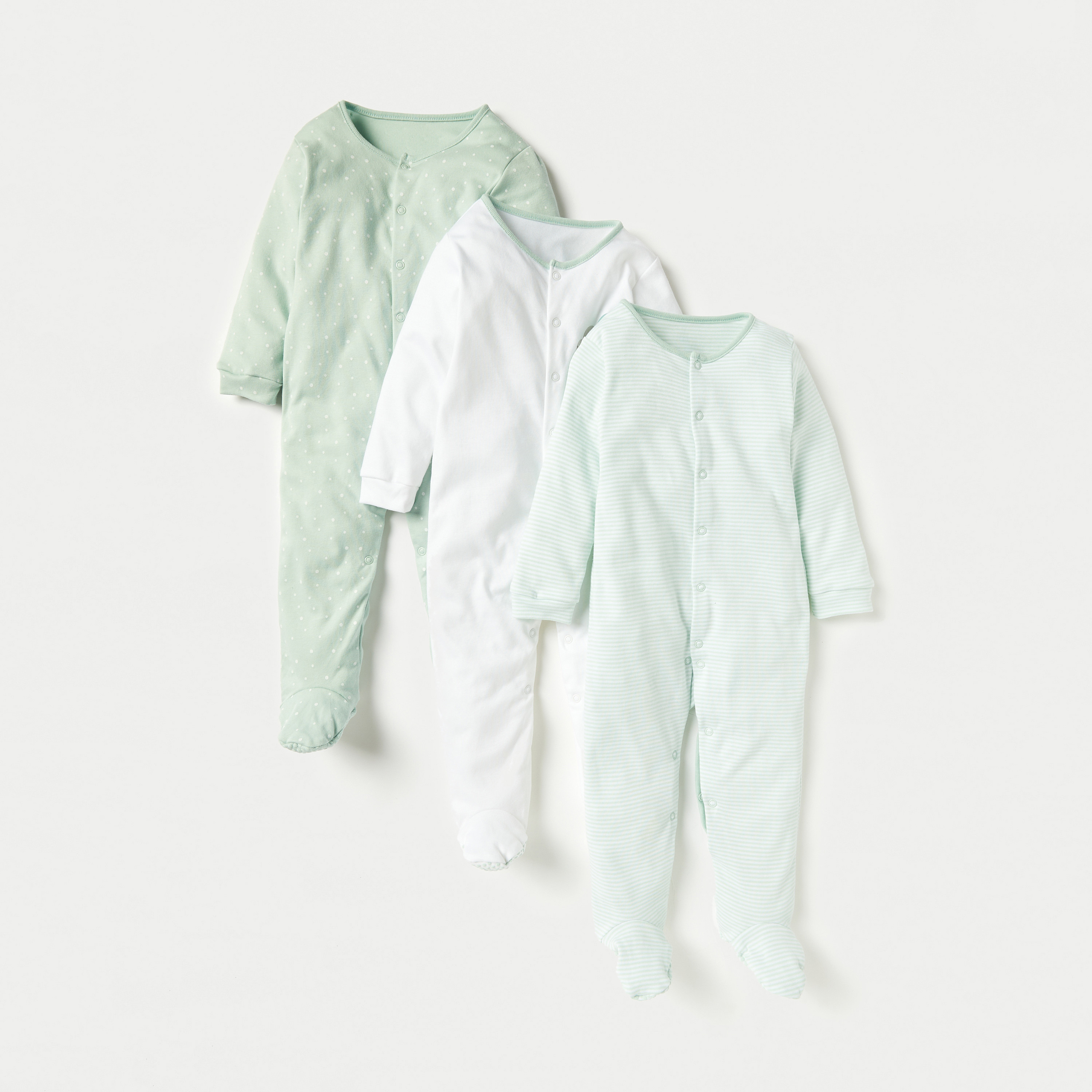 Juniors Printed Closed Feet Sleepsuit - Set of 3-baby-boys-clothing-nightwear-sleepsuits-image-1