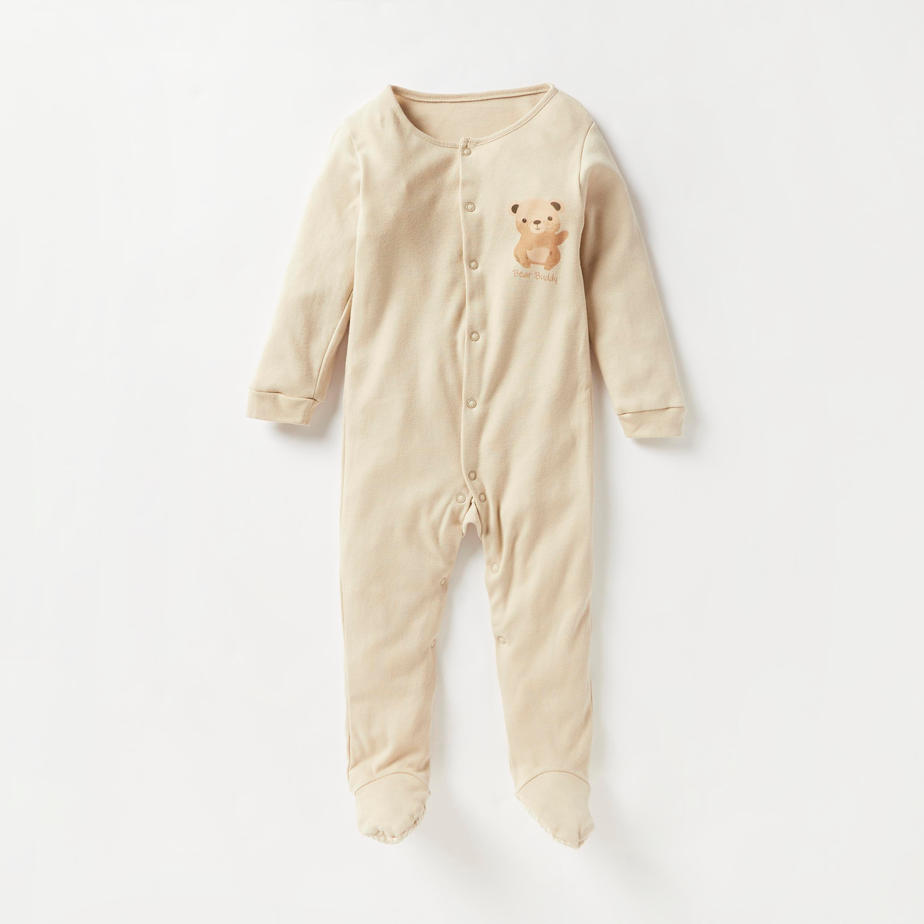 Juniors Printed Closed Feet Sleepsuit - Set of 3-baby-girls-clothing-nightwear-sleepsuits-image-3