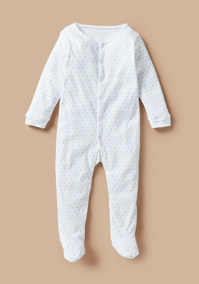 Juniors Printed Closed Feet Sleepsuit - Set of 3-Sleepsuits-image-3