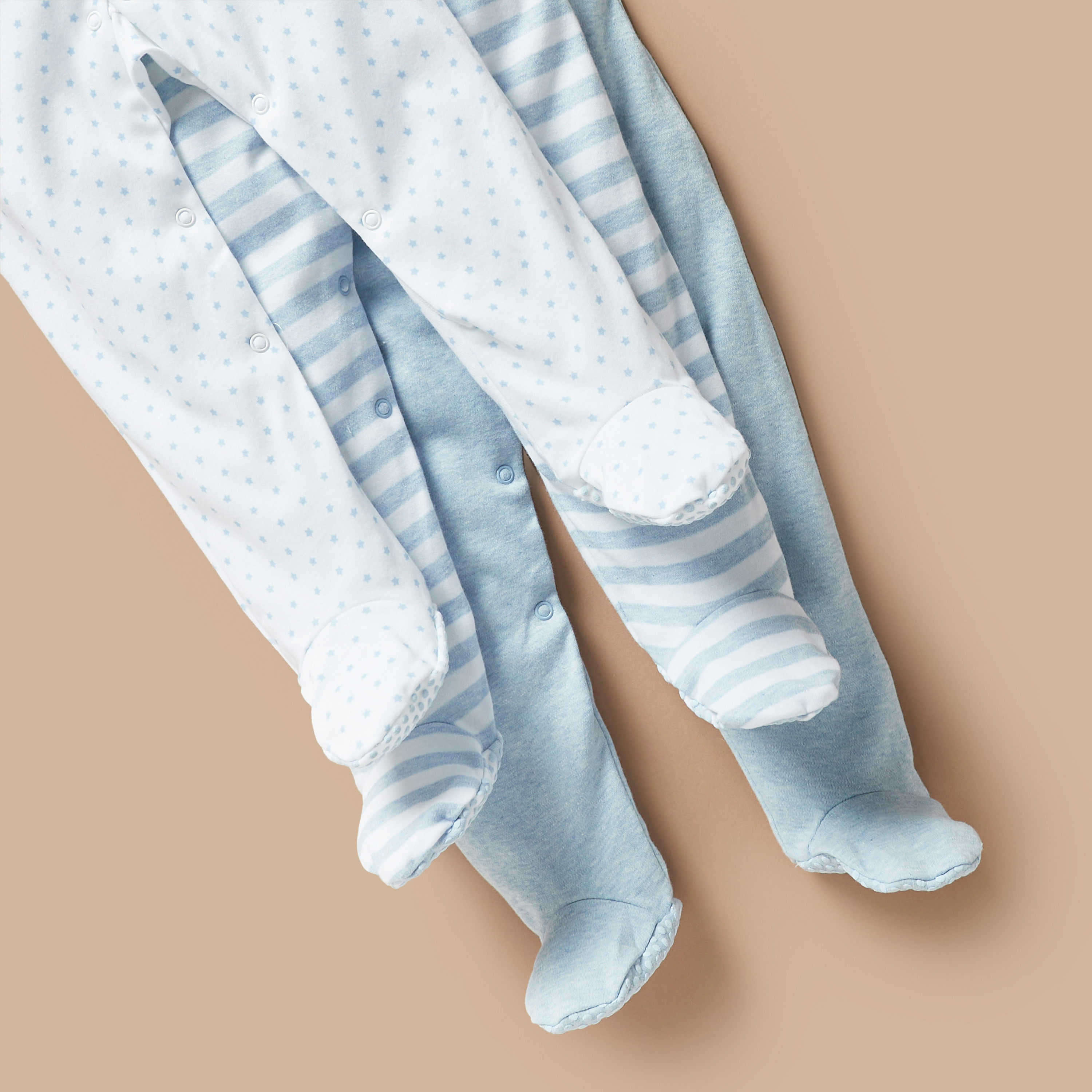 Juniors Printed Closed Feet Sleepsuit - Set of 3-baby-boys-clothing-nightwear-sleepsuits-image-6