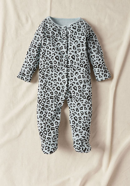 Juniors Animal Print Sleepsuit - Set of 3-Sleepsuits-image-2