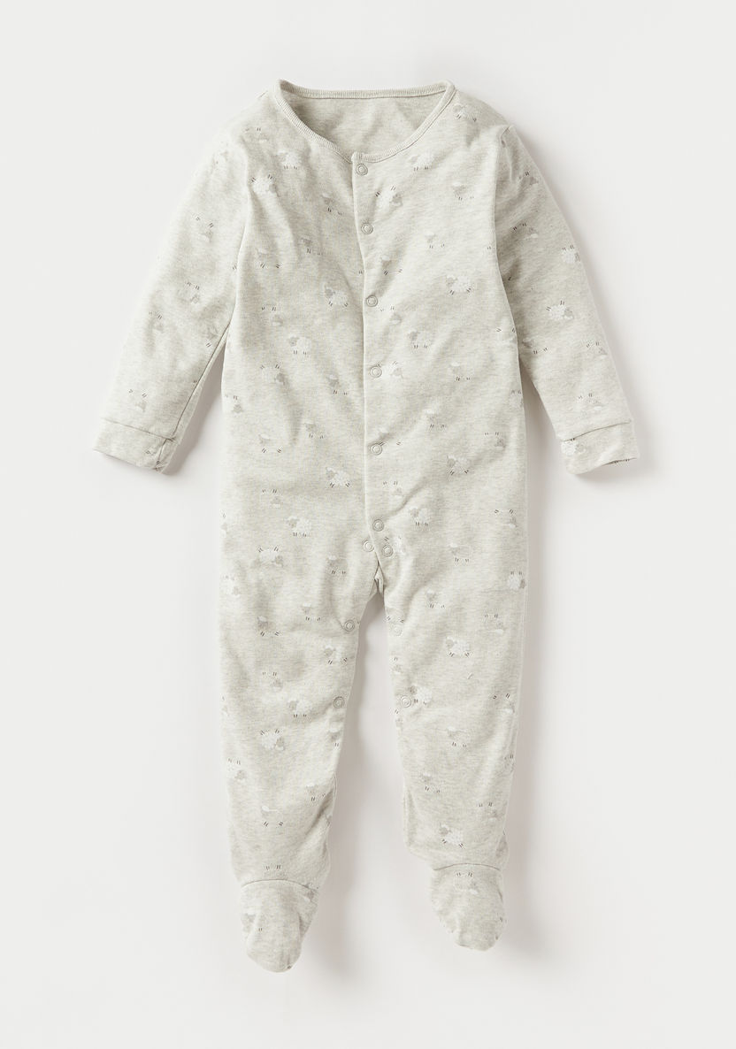 Juniors Printed Closed Feet Sleepsuit - Set of 3-Sleepsuits-image-1