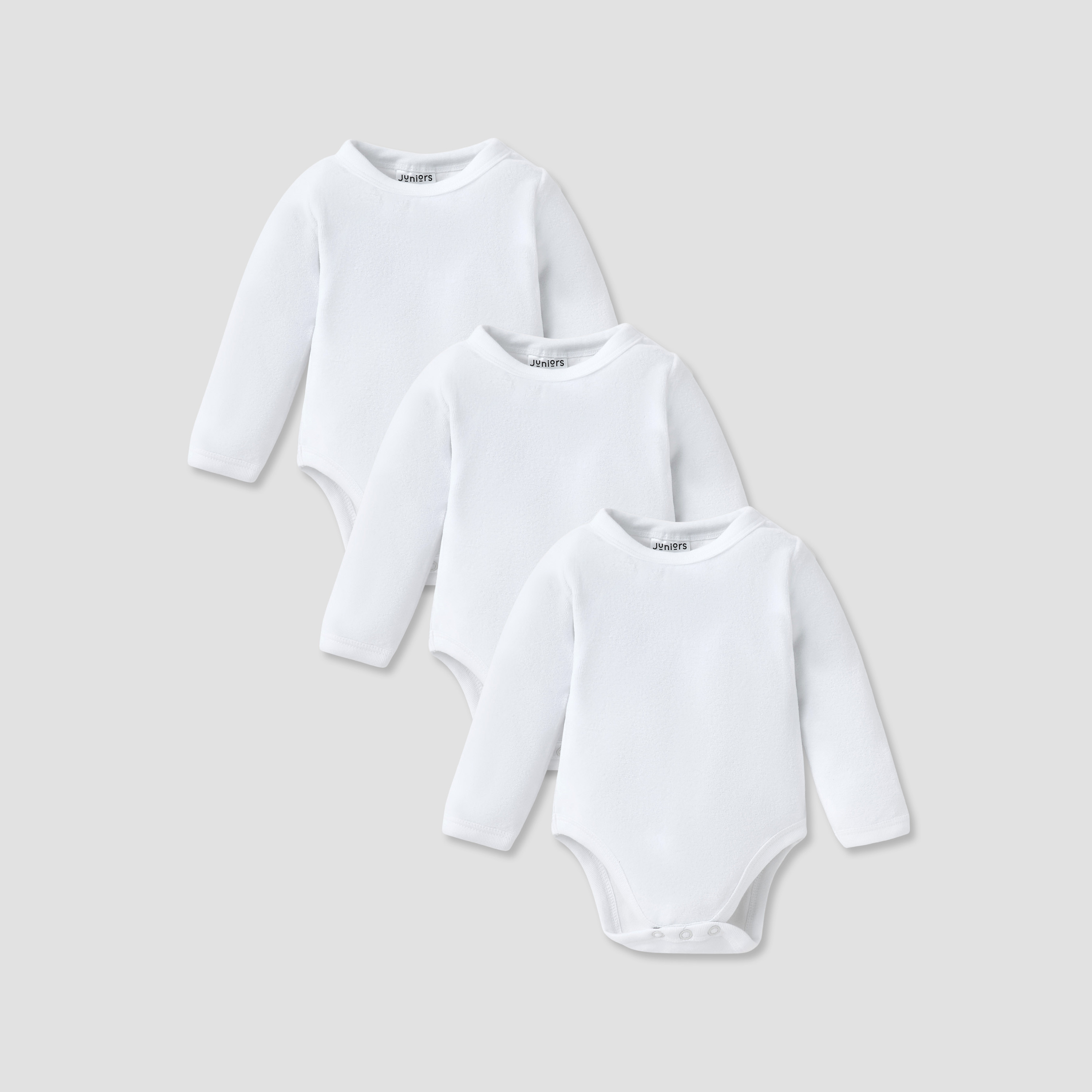 Juniors Solid Velour Bodysuit - Set of 3-baby-girls-clothing-winterwear-bodysuits-image-1