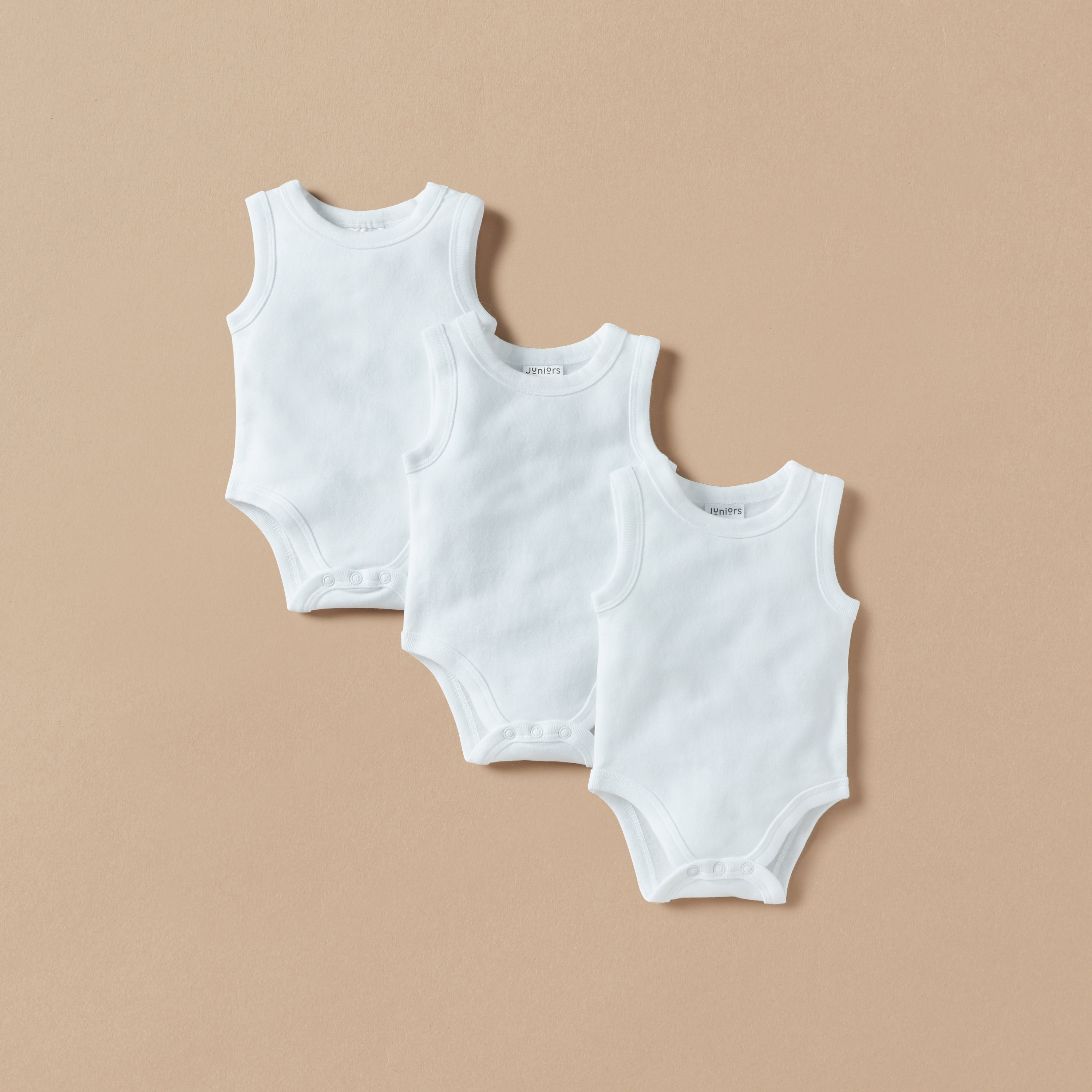 Juniors Solid Sleeveless Bodysuit - Set of 3-baby-boys-clothing-bodysuits-image-1