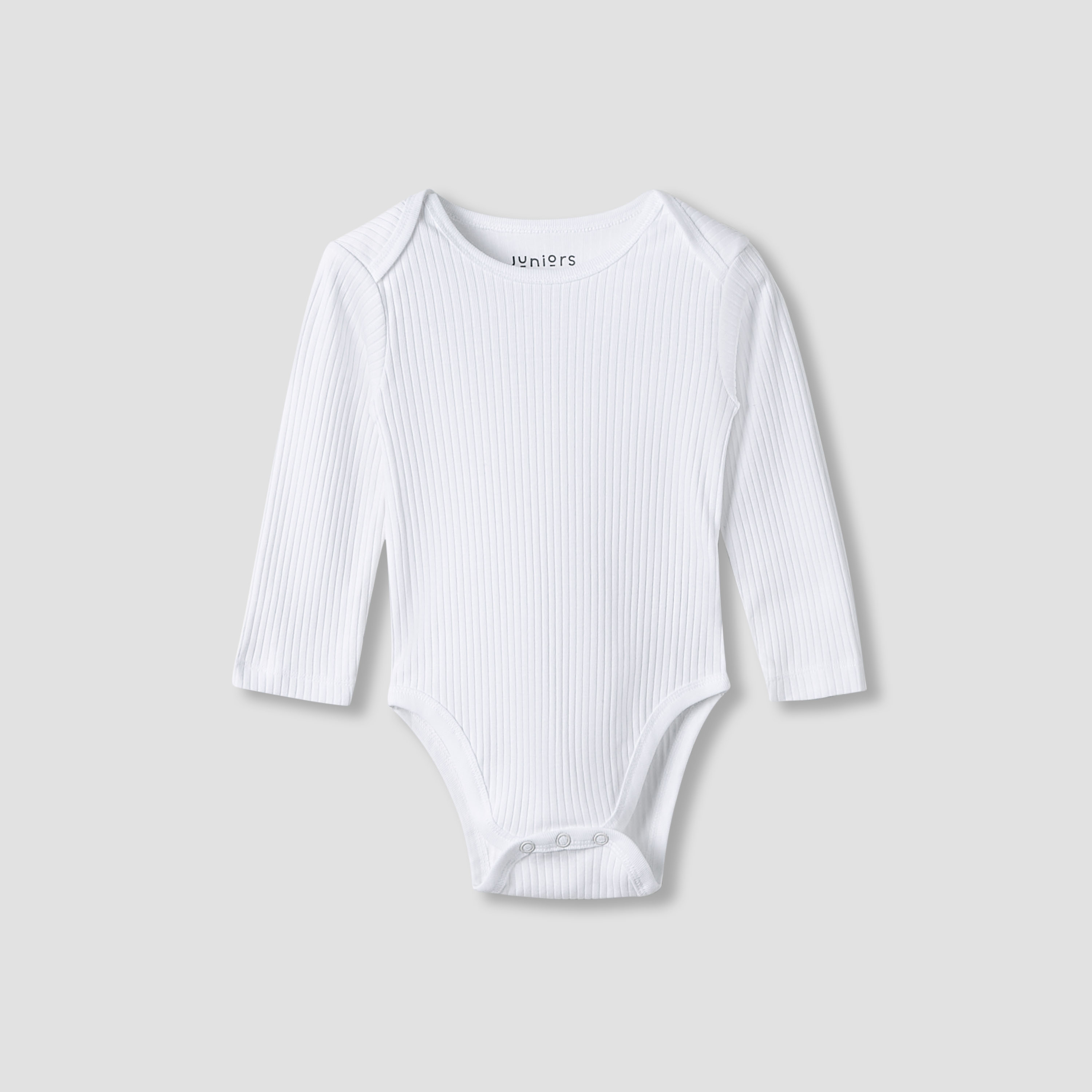Juniors Round Neck Bodysuit with Snap Button Closure - Cotton - Long Sleeves - Set of 3-baby-boys-clothing-bodysuits-image-2