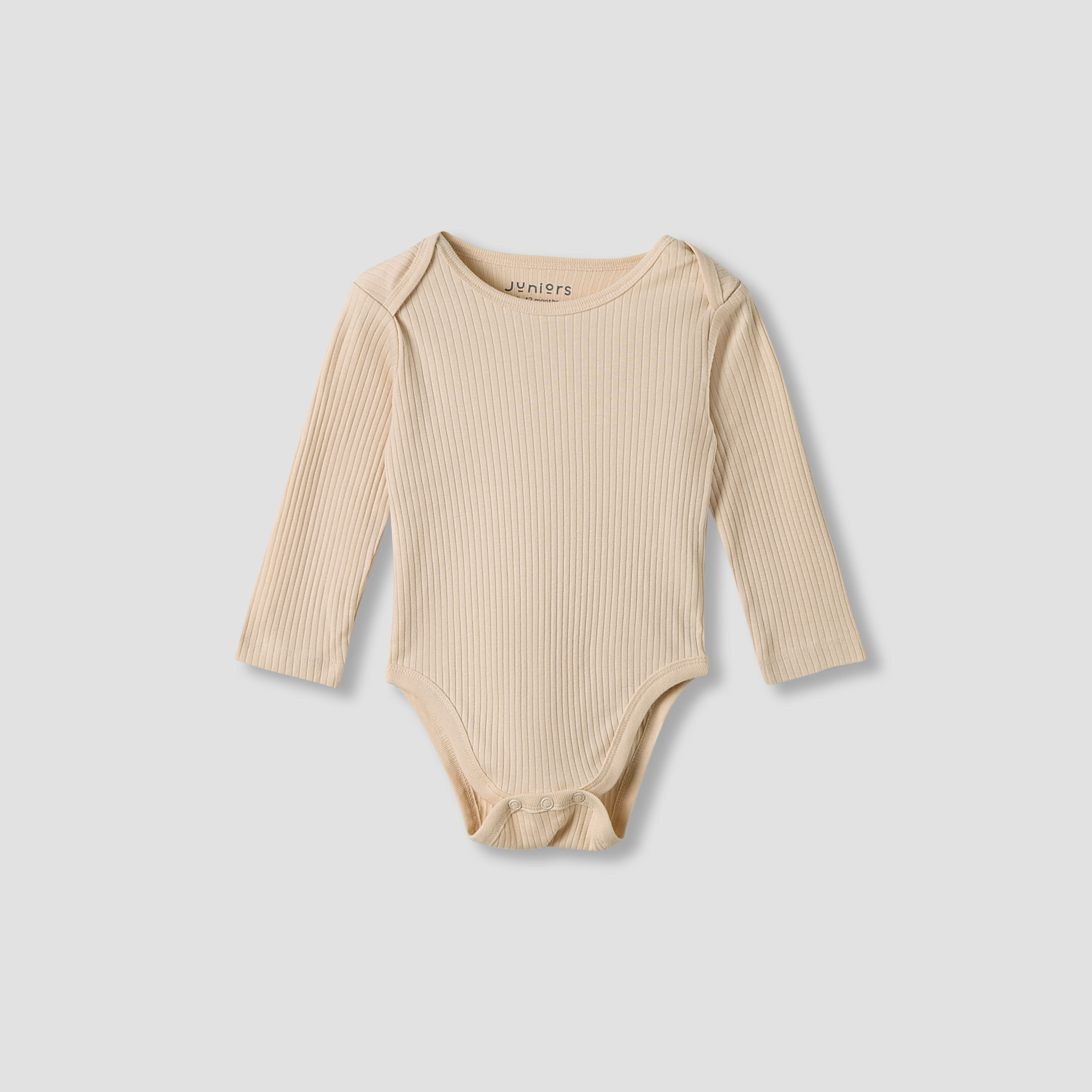Juniors Round Neck Bodysuit with Snap Button Closure - Cotton - Long Sleeves - Set of 3-baby-boys-clothing-bodysuits-image-3
