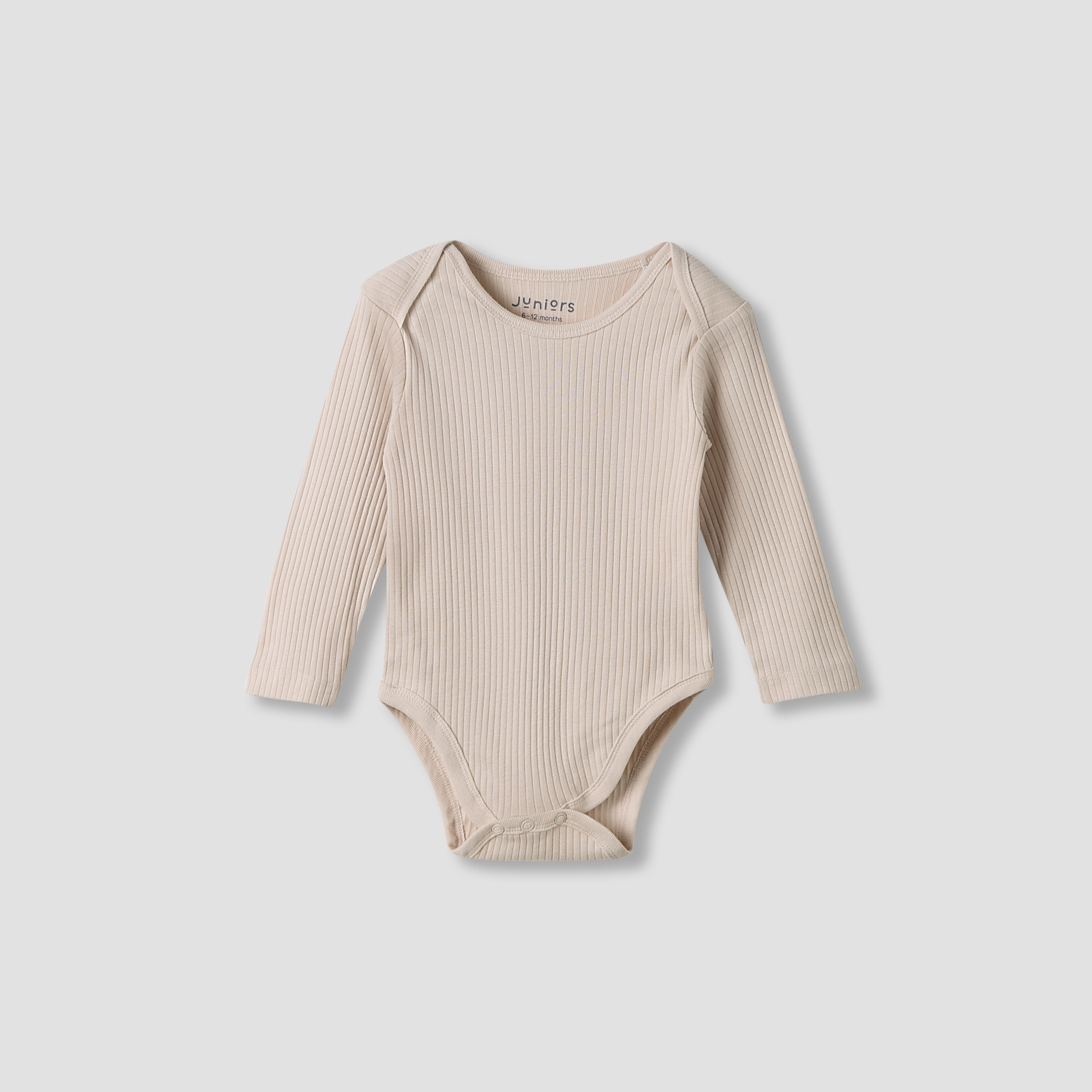 Juniors Round Neck Bodysuit with Snap Button Closure - Cotton - Long Sleeves - Set of 3-baby-boys-clothing-bodysuits-image-4
