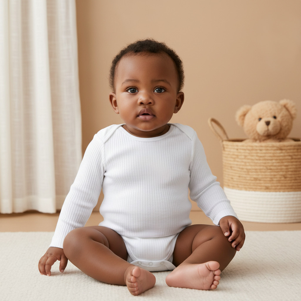 Juniors Round Neck Bodysuit with Snap Button Closure - Cotton - Long Sleeves - Set of 3-baby-boys-clothing-bodysuits-image-7