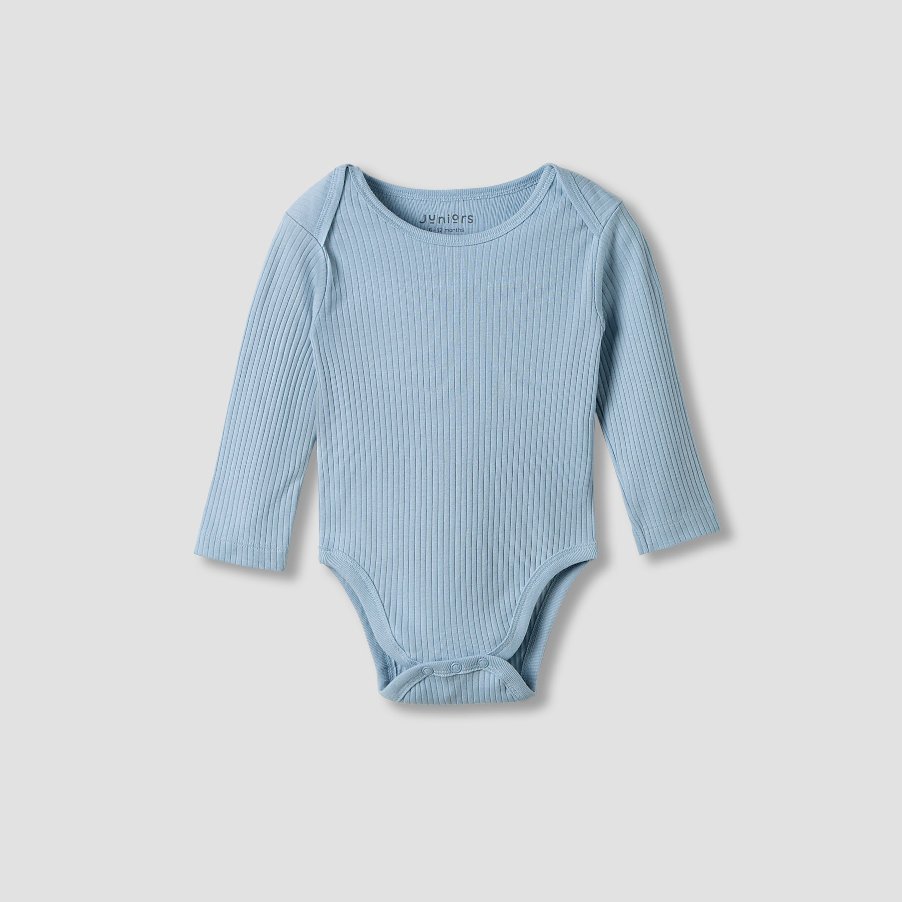 Juniors Round Neck Bodysuit with Snap Button Closure - Cotton - Long Sleeves - Set of 3-baby-boys-clothing-bodysuits-image-2