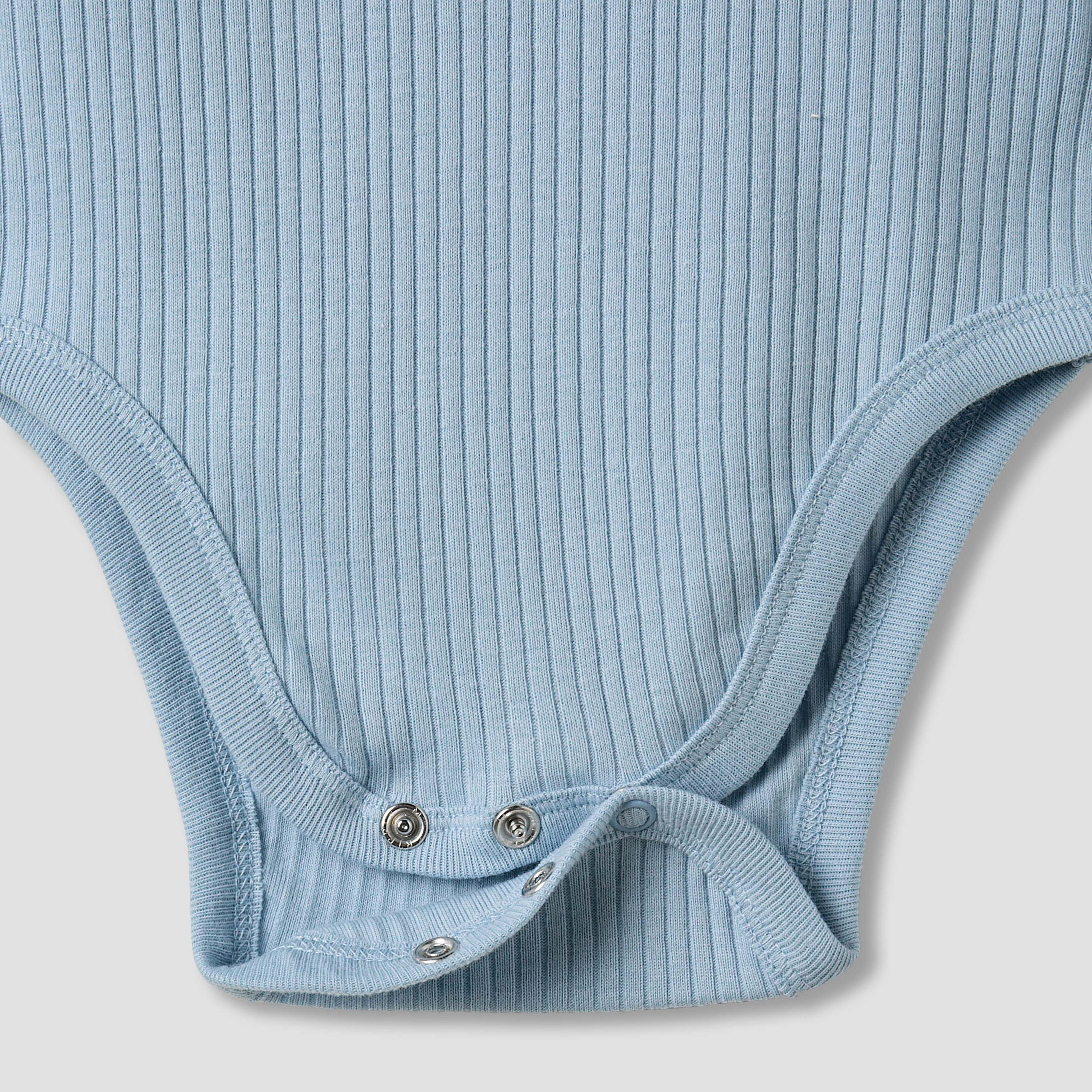 Juniors Round Neck Bodysuit with Snap Button Closure - Cotton - Long Sleeves - Set of 3-baby-boys-clothing-bodysuits-image-6