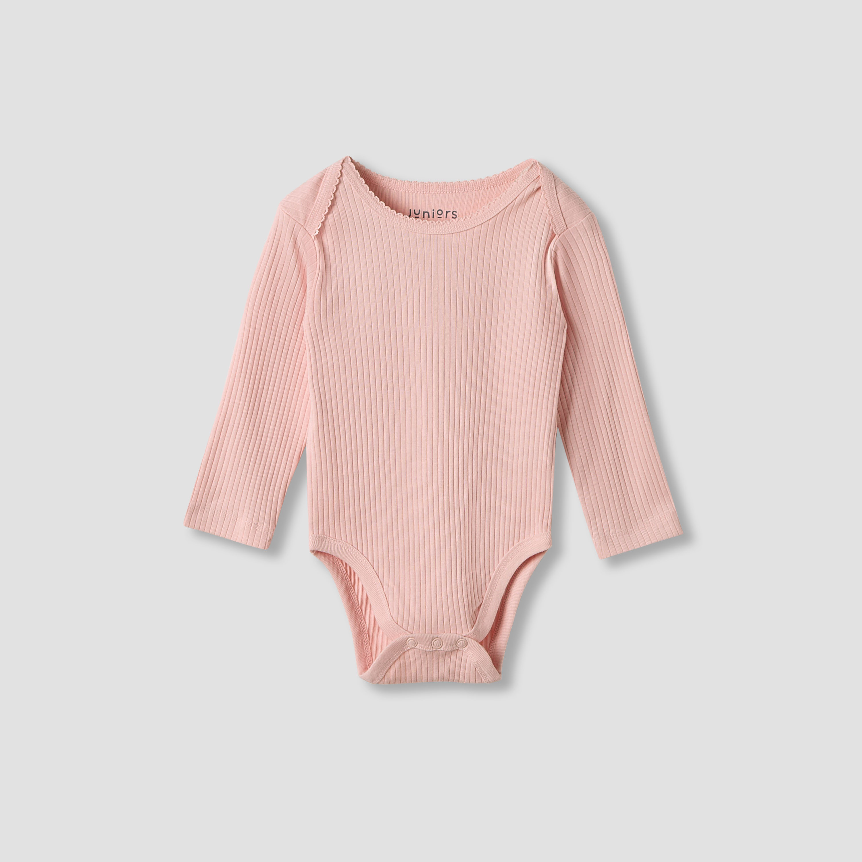 Juniors Round Neck Bodysuit with Snap Button Closure - Cotton - Long Sleeves - Set of 3-baby-girls-clothing-bodysuits-image-3