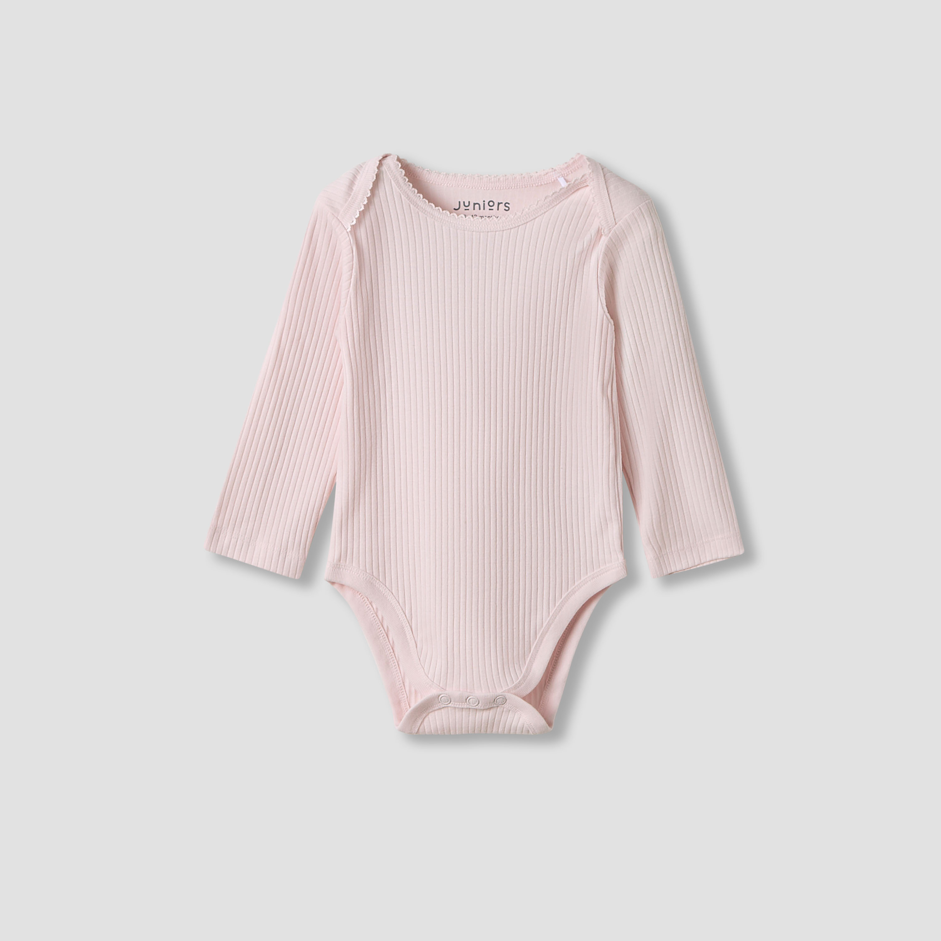 Juniors Round Neck Bodysuit with Snap Button Closure - Cotton - Long Sleeves - Set of 3-baby-girls-clothing-bodysuits-image-4