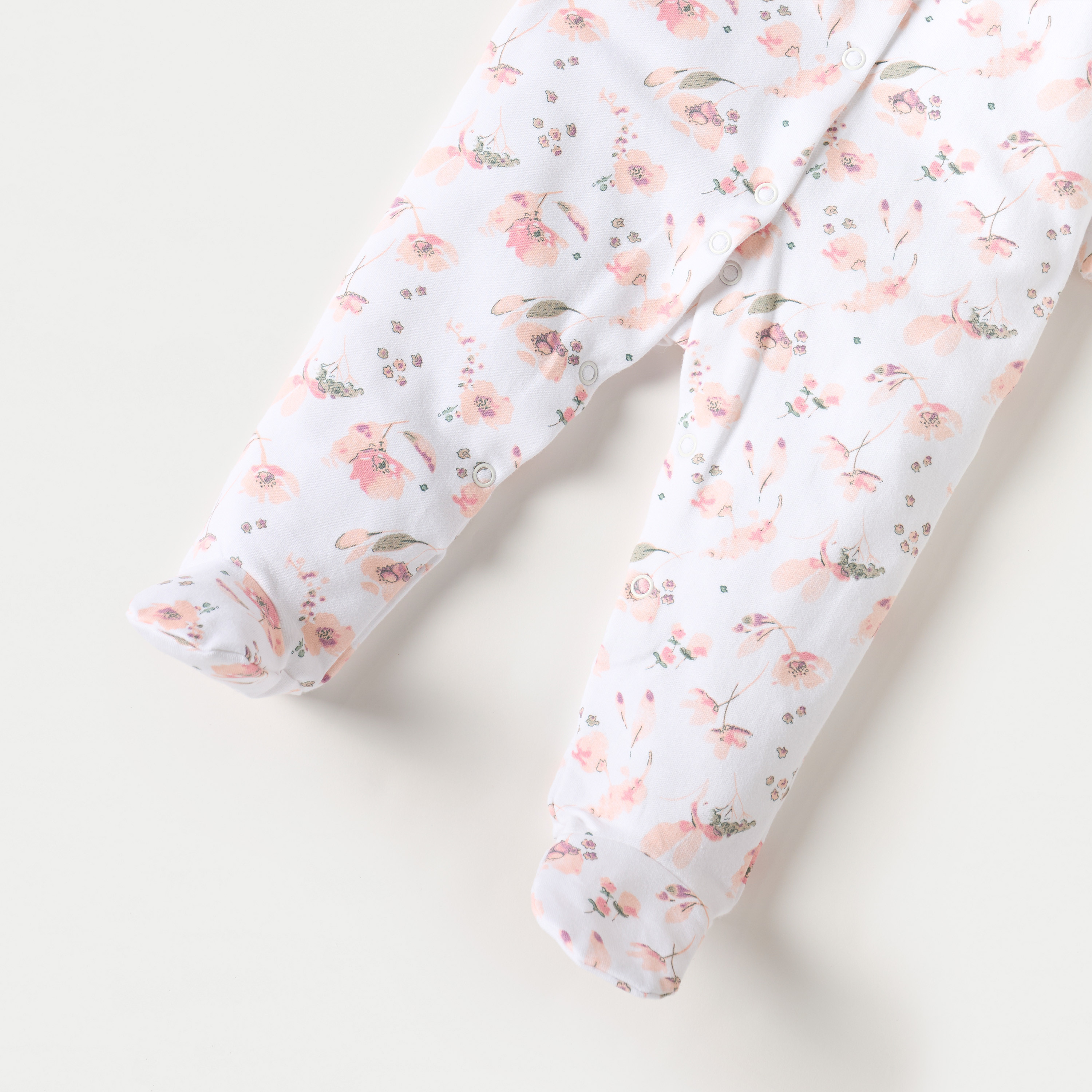 Juniors All-Over Floral Print Closed Feet Sleepsuit with Hood-baby-girls-clothing-nightwear-sleepsuits-image-4