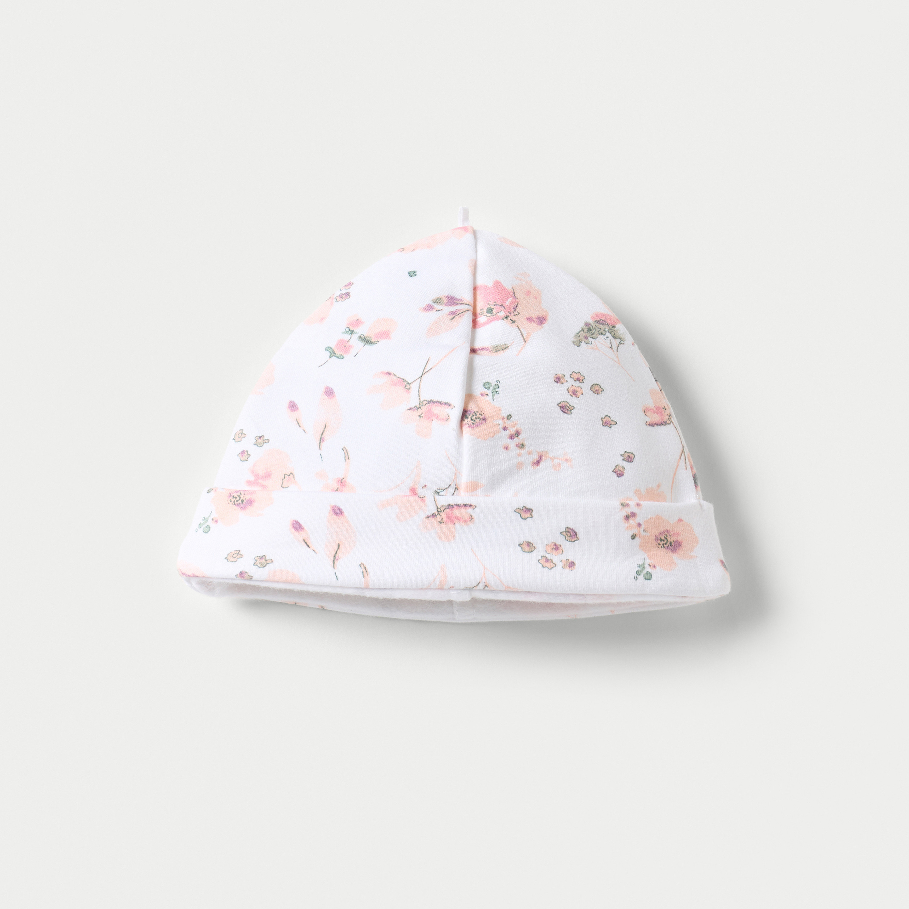 Juniors Florals Print Beanie Cap-baby-girls-accessories-caps-image-1