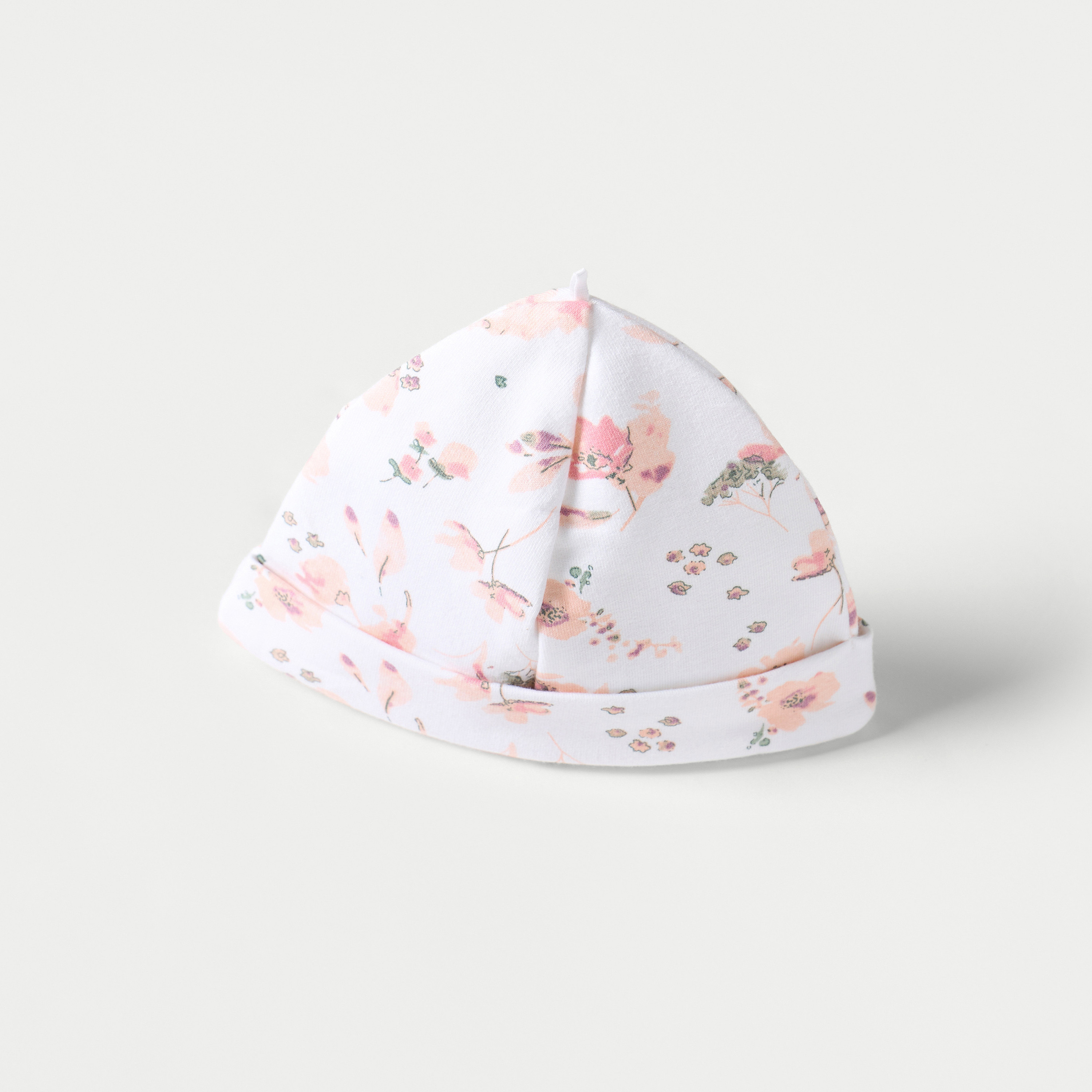 Juniors Florals Print Beanie Cap-baby-girls-accessories-caps-image-3