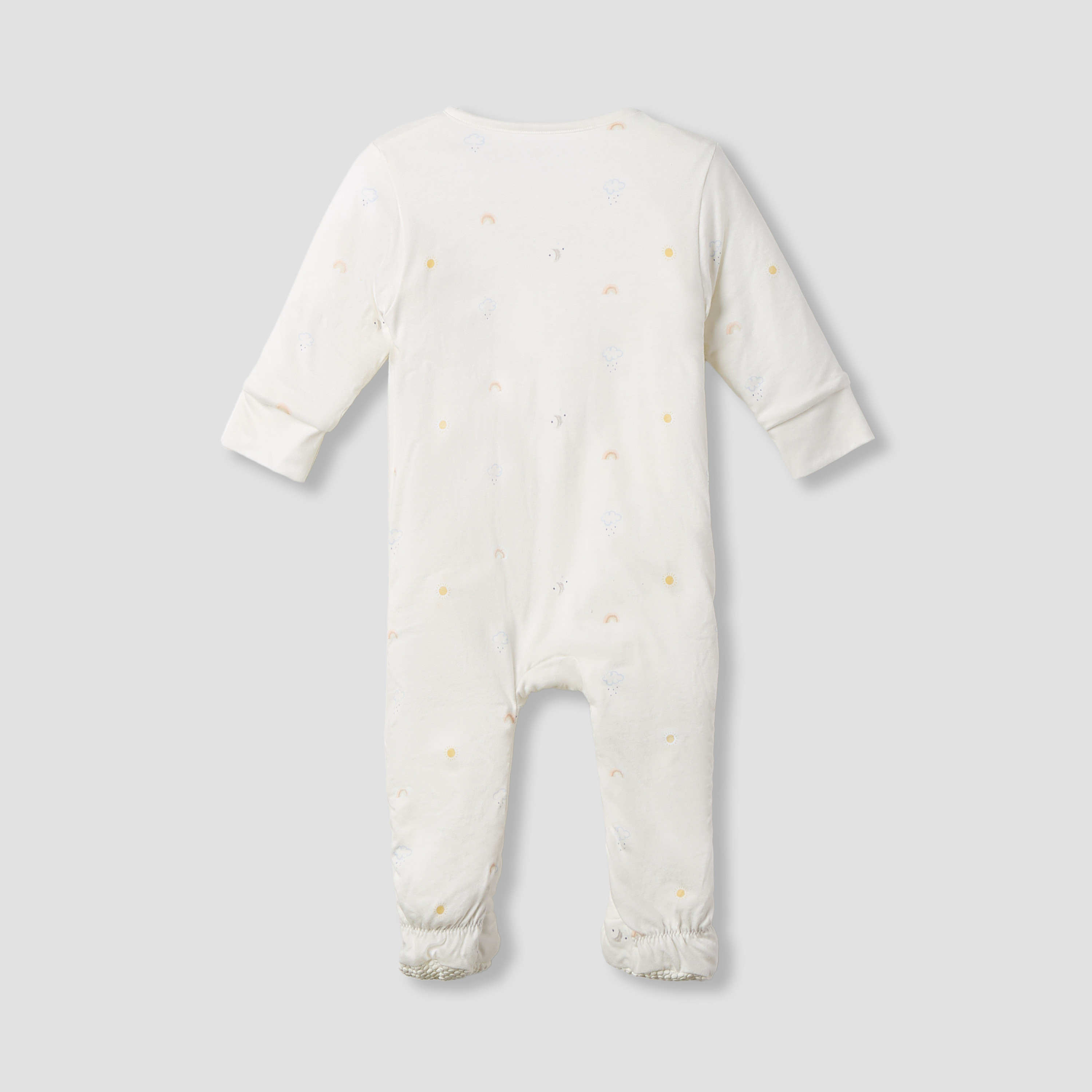 Juniors Printed Sleepsuit with Long Sleeves-baby-girls-clothing-nightwear-sleepsuits-image-2