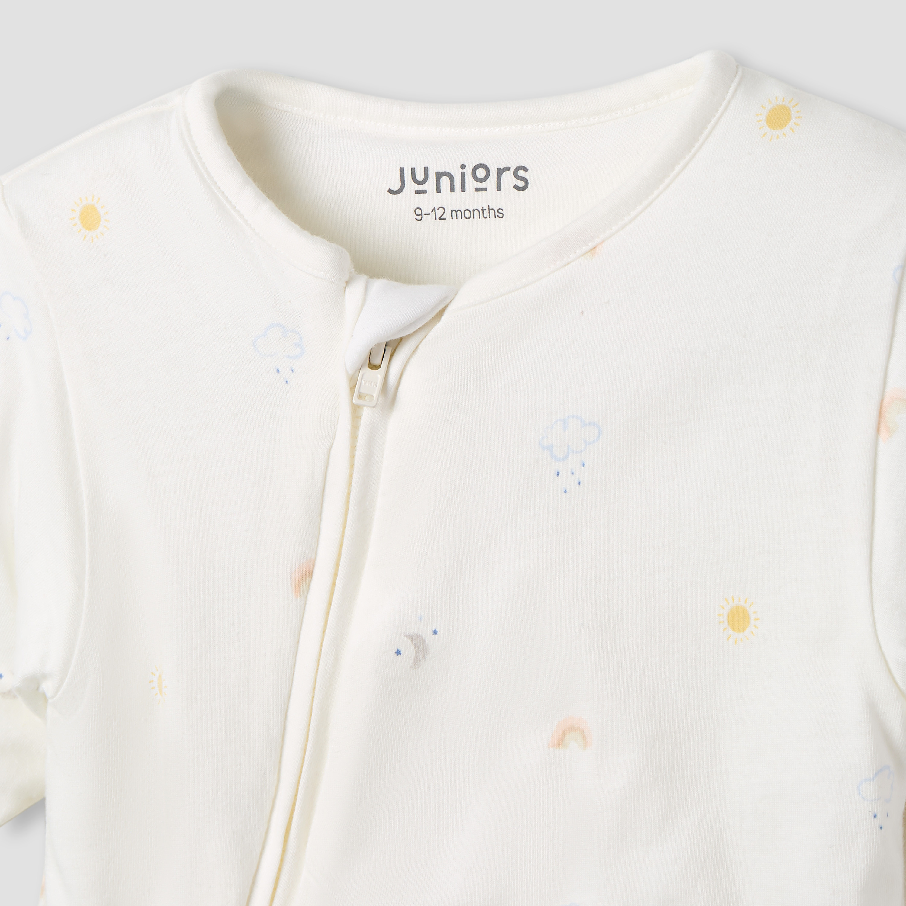 Juniors Printed Sleepsuit with Long Sleeves-baby-girls-clothing-nightwear-sleepsuits-image-3