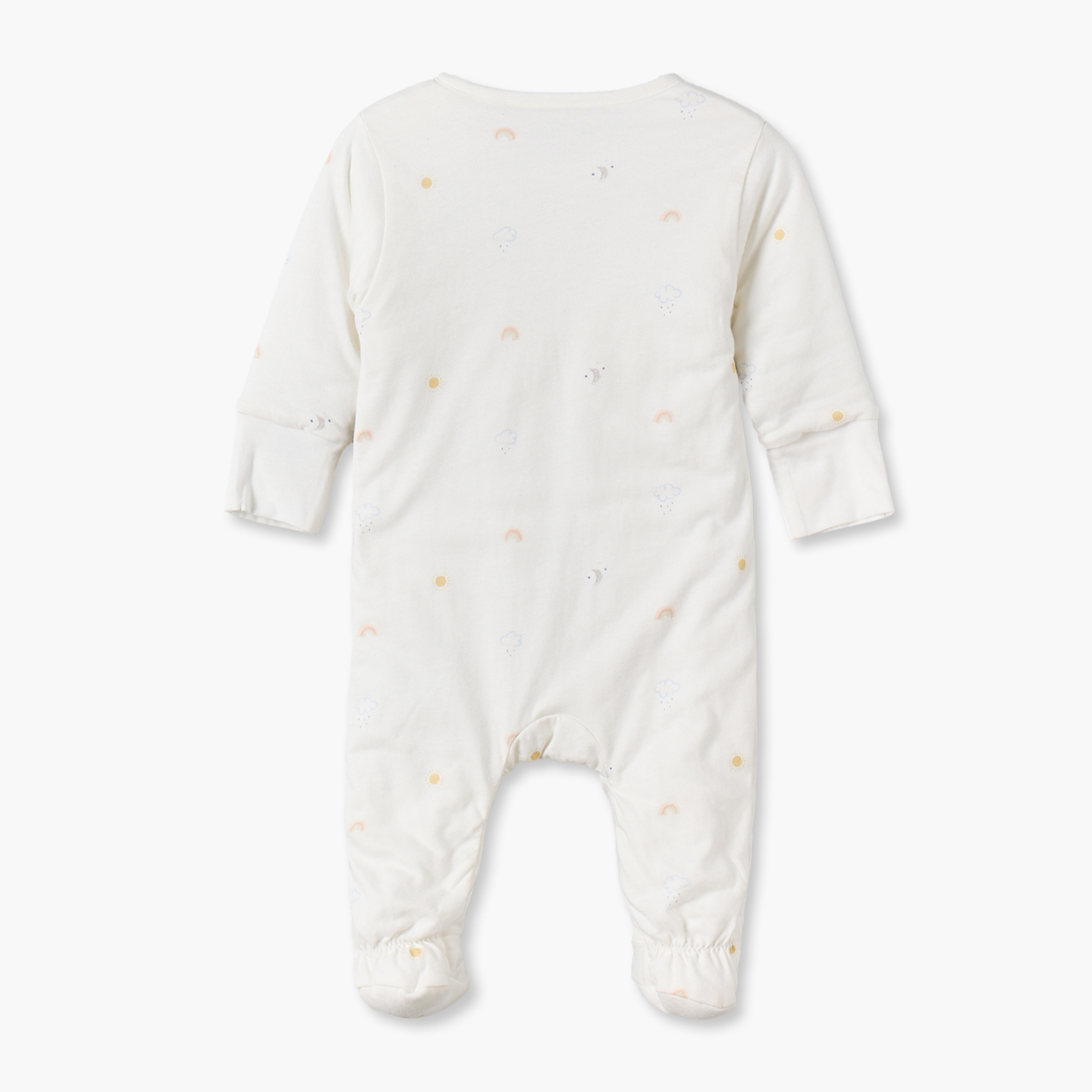 Juniors Cotton Crew Neck Long Sleeves Sleepsuit with Zip Closure-baby-boys-clothing-nightwear-sleepsuits-image-2
