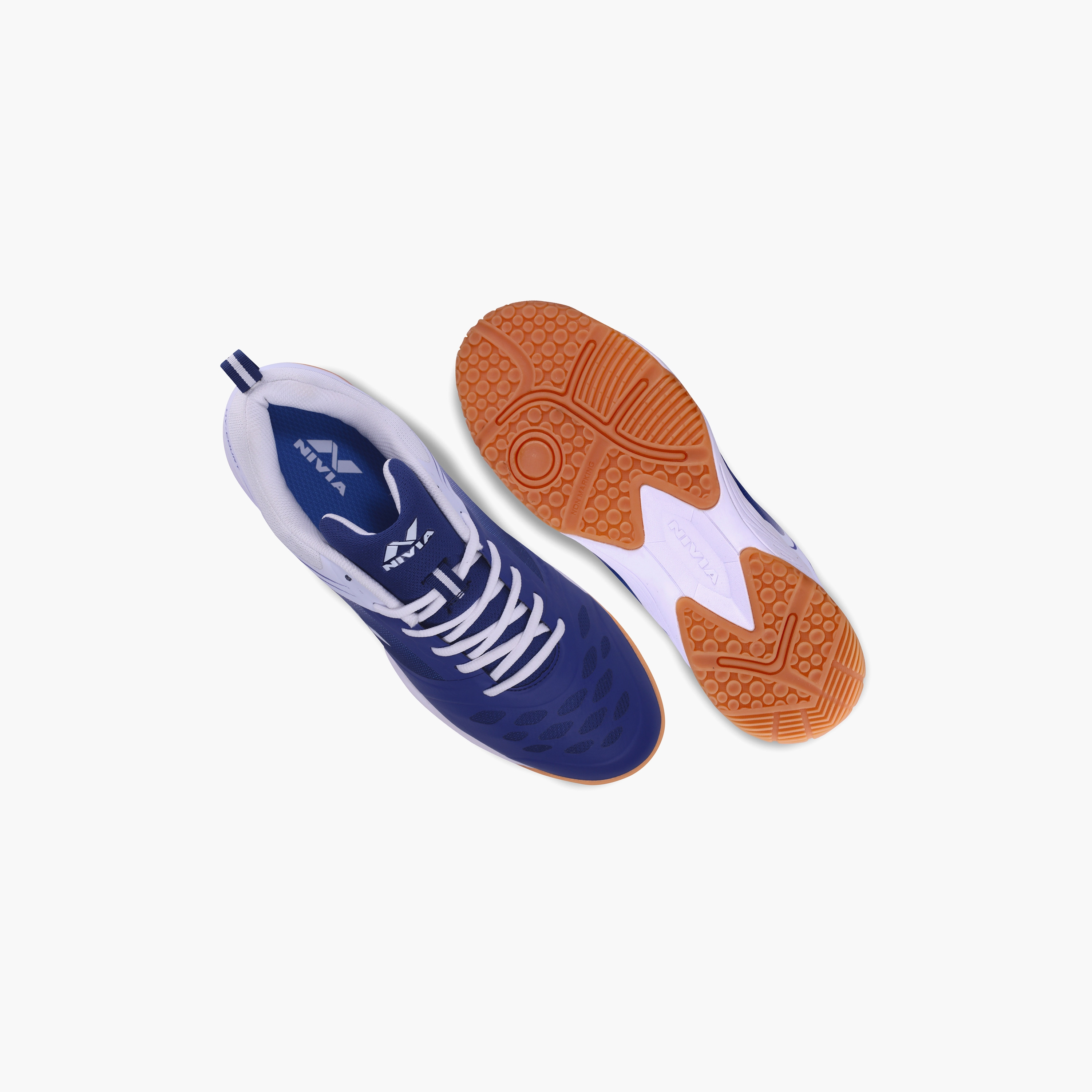 نيفيا- حذاء تنس الريشة هاي-كورت 2.0 لون الأزرق-sports-boys-shoes-image-1