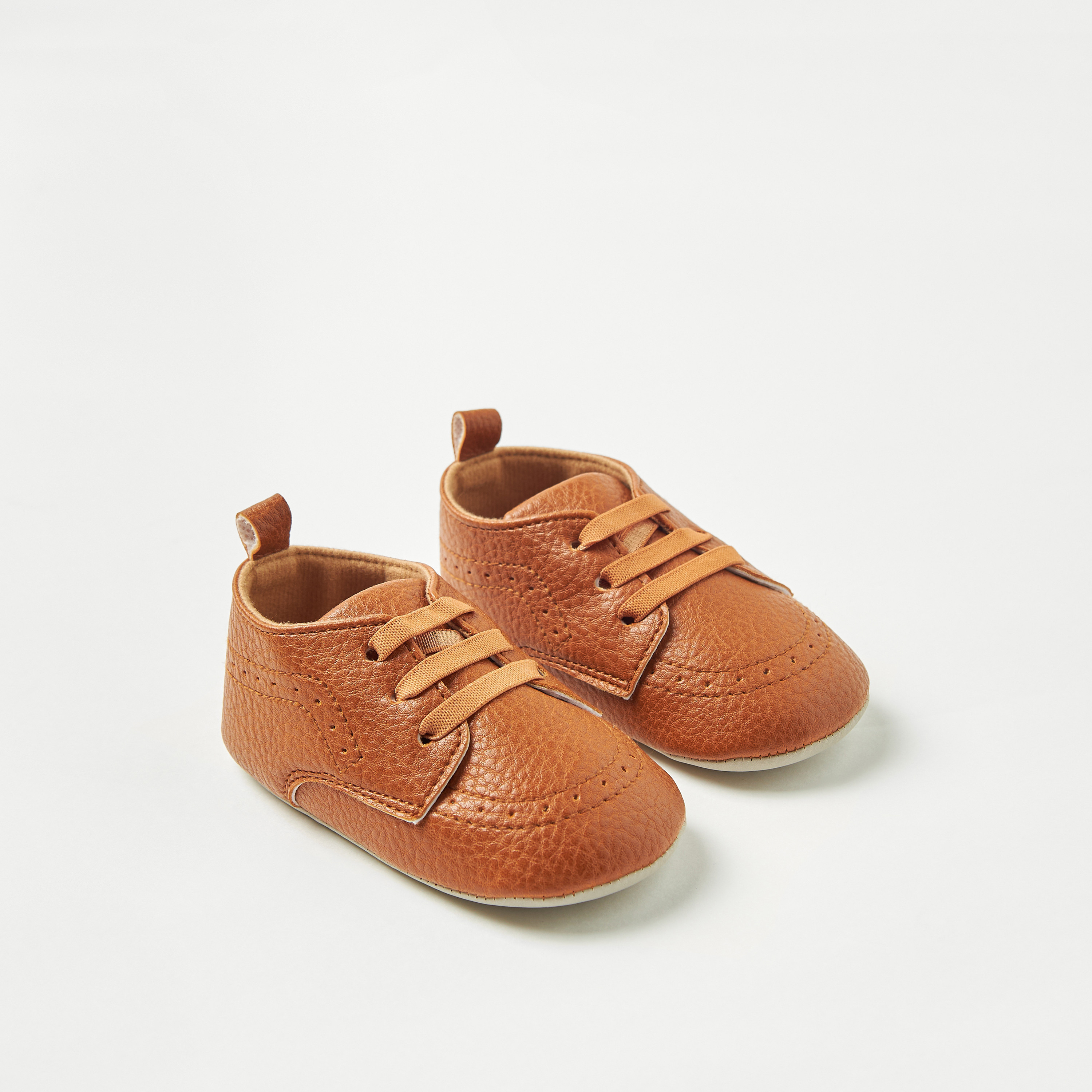 Juniors Solid Booties with Lace Detail-baby-boys-shoes-closedshoes-image-2