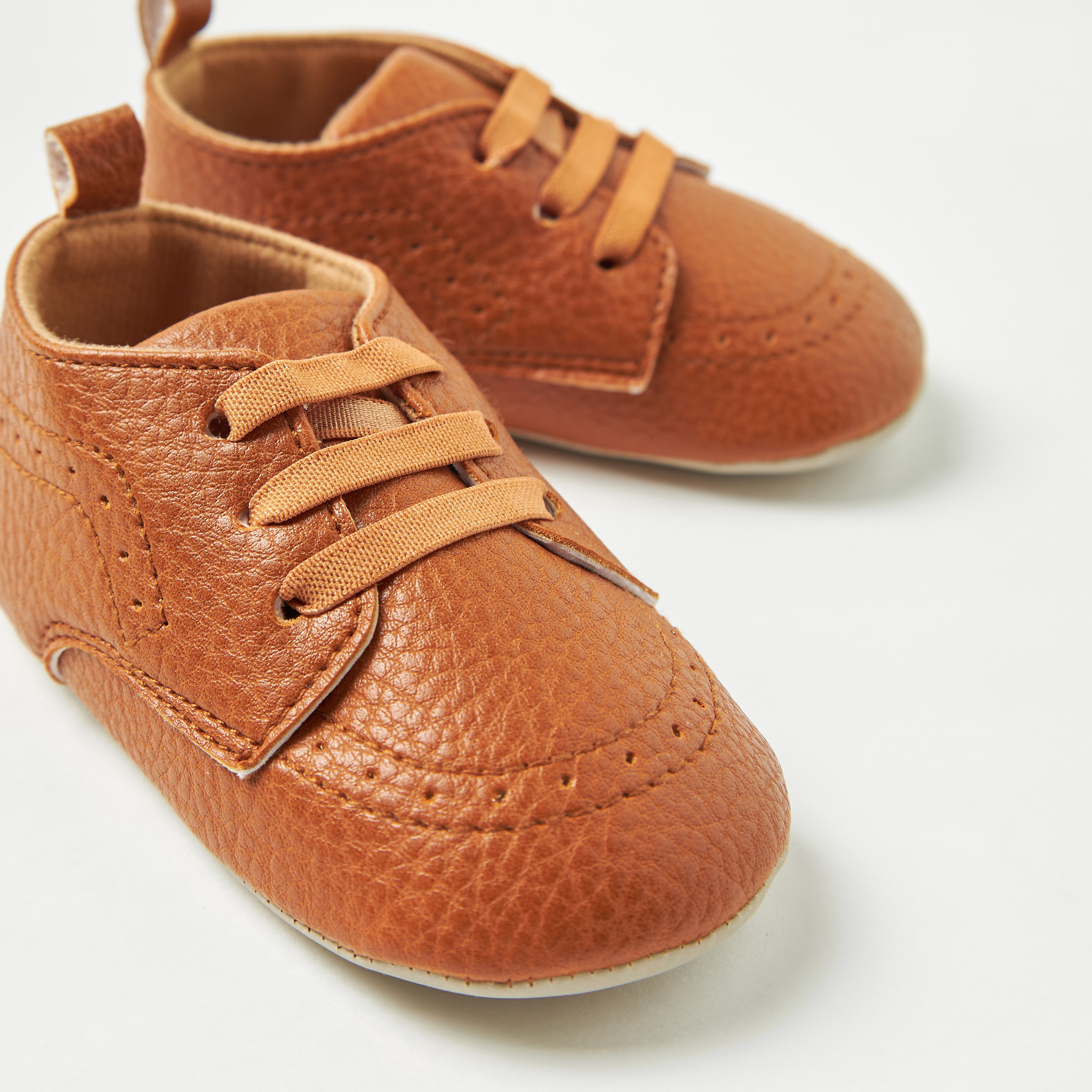 Juniors Solid Booties with Lace Detail-baby-boys-shoes-closedshoes-image-3