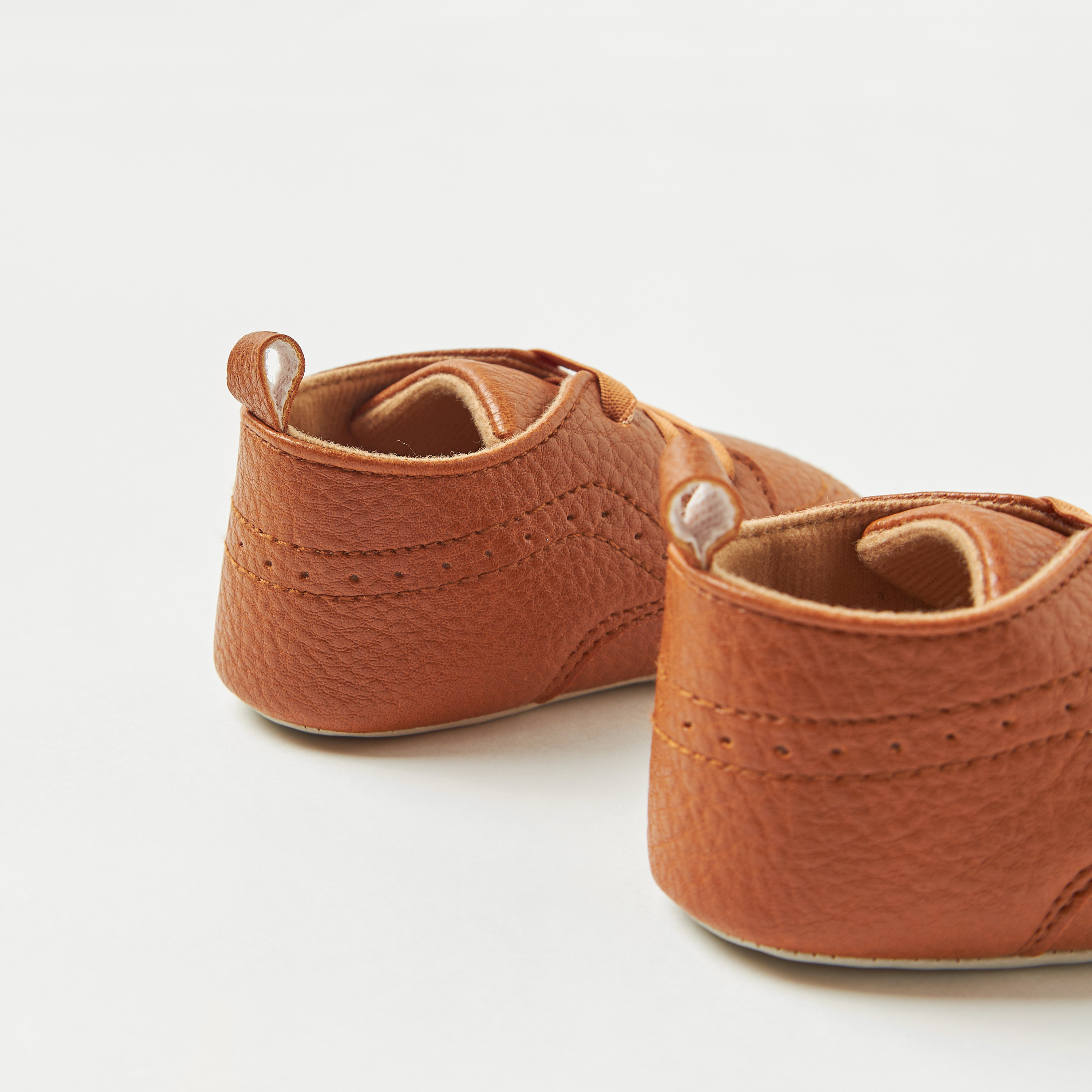 Juniors Solid Booties with Lace Detail-baby-boys-shoes-closedshoes-image-4