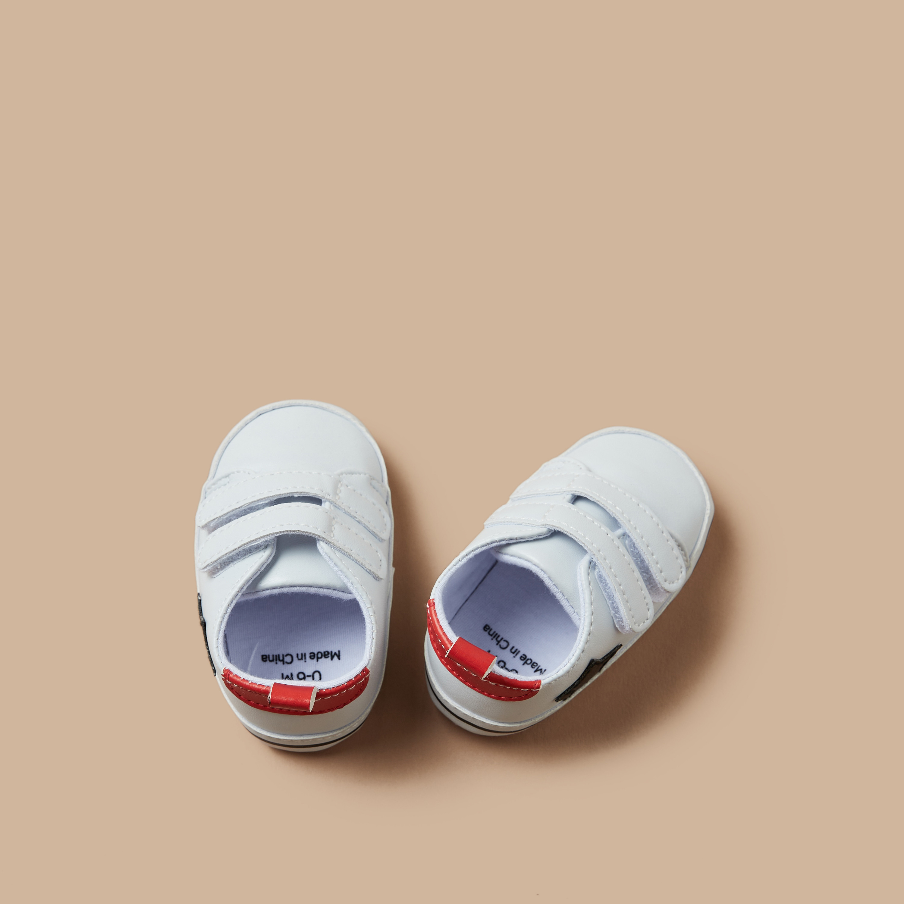 Juniors Star Applique Booties with Hook and Loop Closure-baby-boys-shoes-closedshoes-image-1