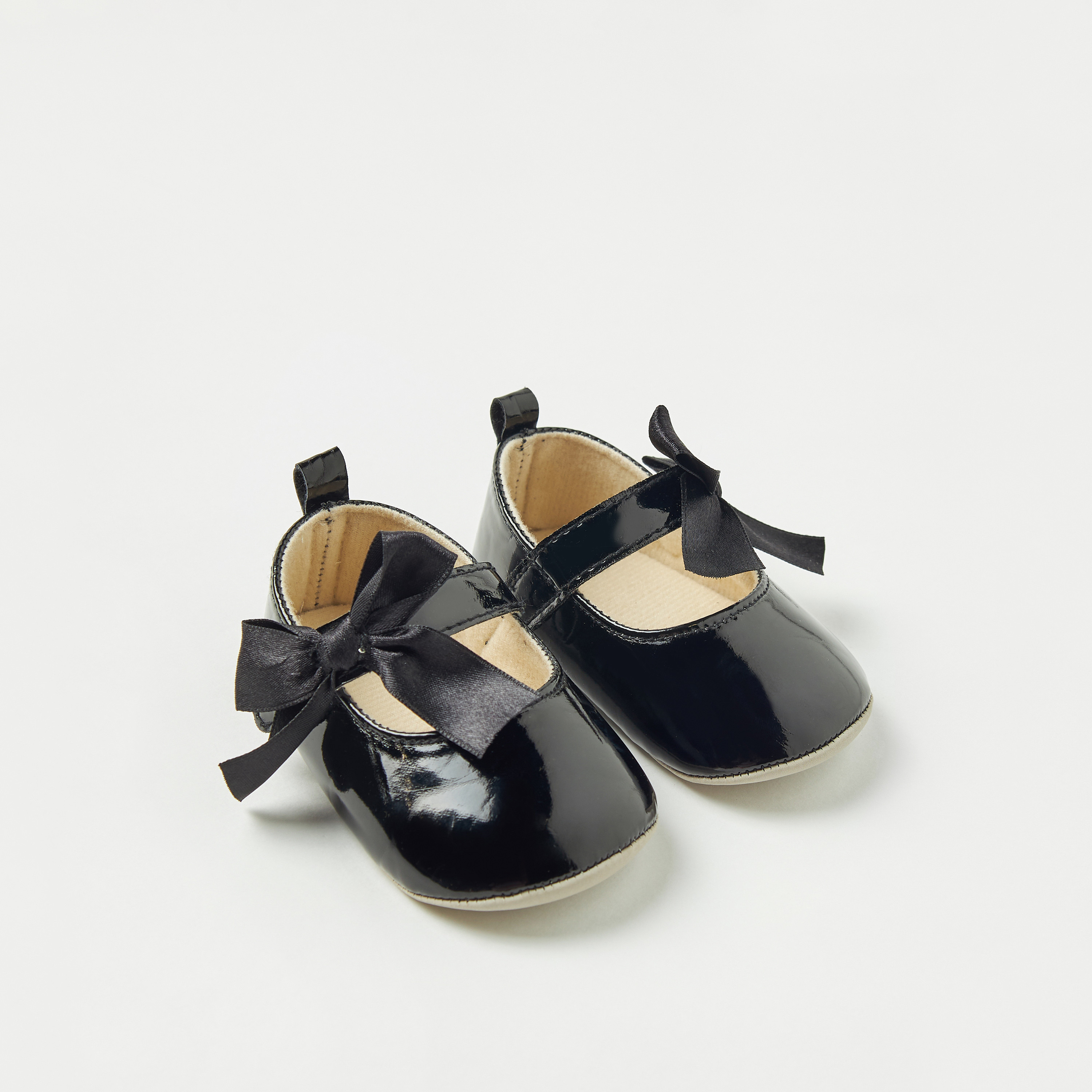 Juniors Solid Booties with Bow Accent-baby-girls-shoes-closedshoes-image-2