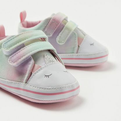 Juniors Unicorn Ombre Booties with Hook and Loop Closure-Booties-image-2