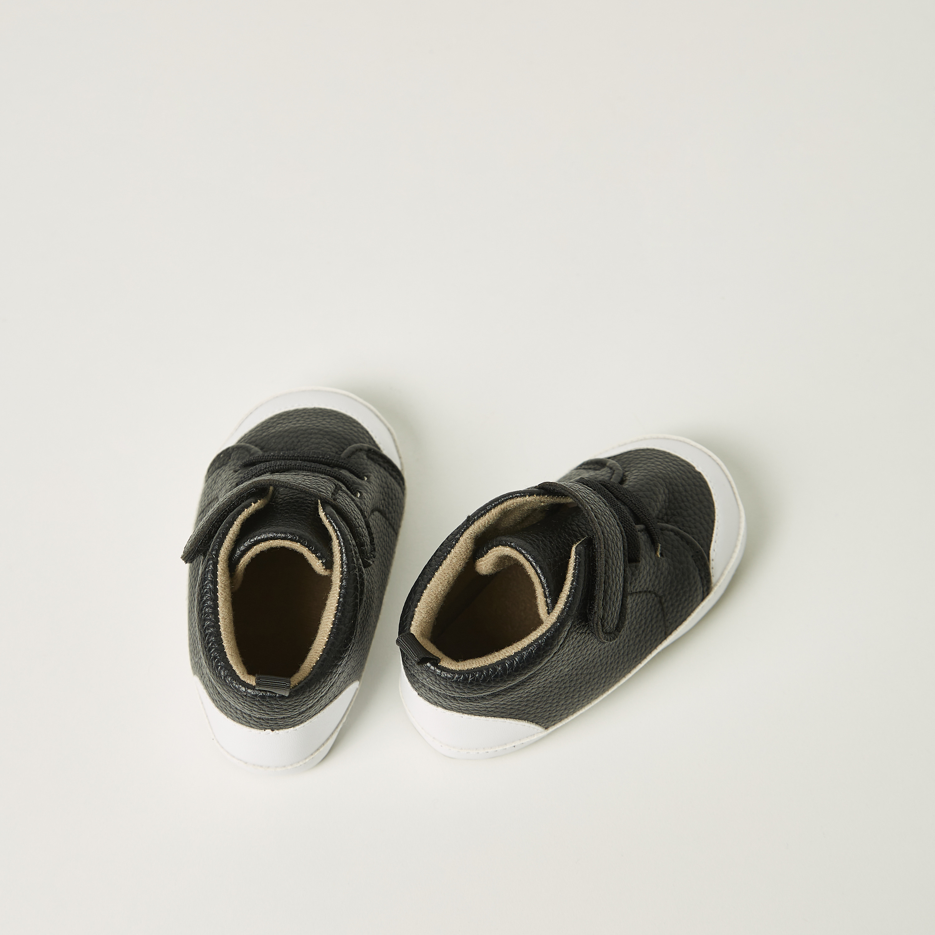 Juniors Colourblock Booties with Hook and Loop Closure-baby-boys-shoes-booties-image-1