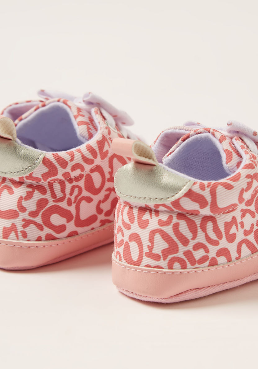 Juniors Printed Baby Booties with Bow Detail-Casual-image-3