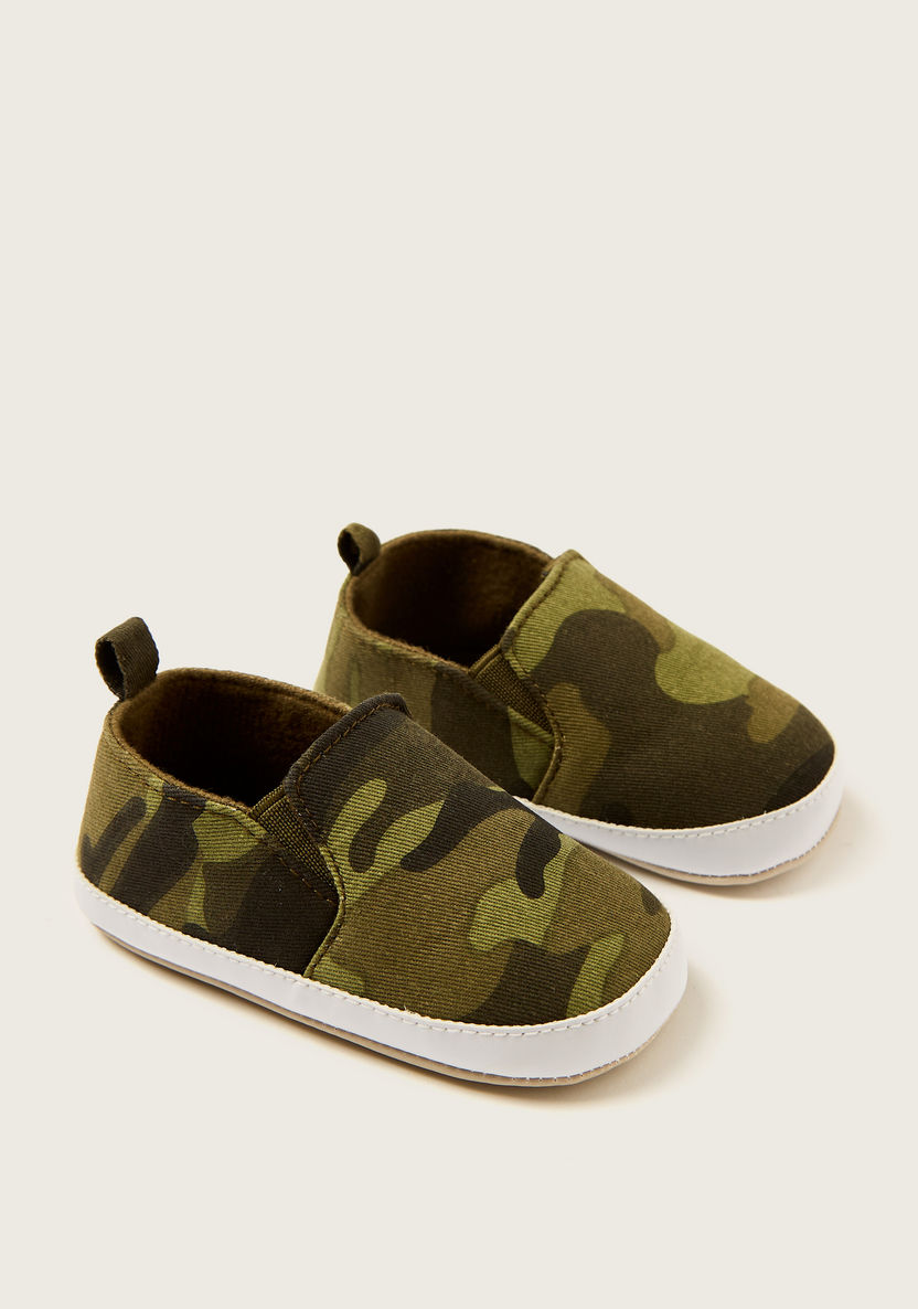 Juniors Camouflage Print Slip-On Booties-Casual-image-1