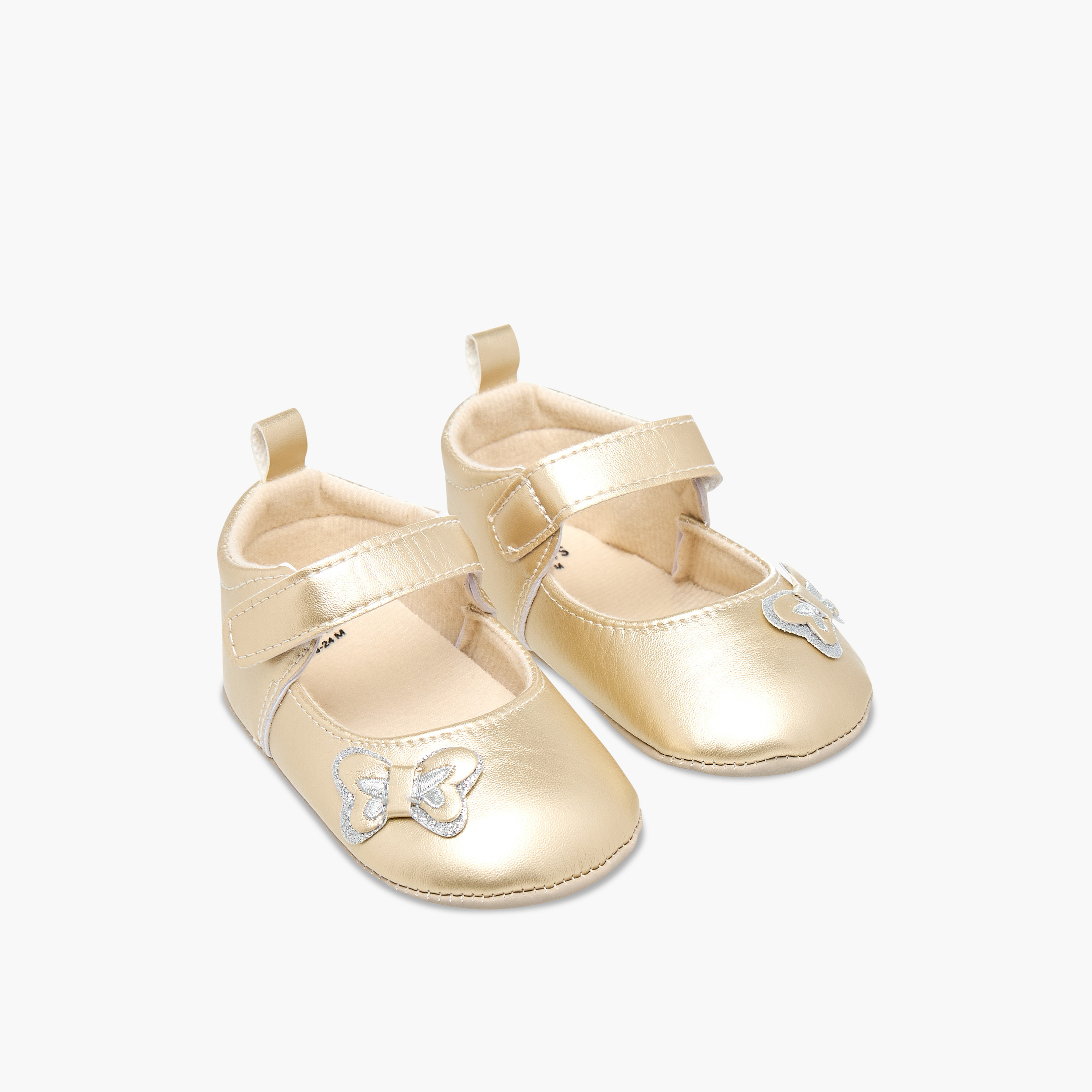 بوت بتزيينات فراشة وبشريط إغلاق لاصق من جونيورز-baby-girls-shoes-closedshoes-image-1