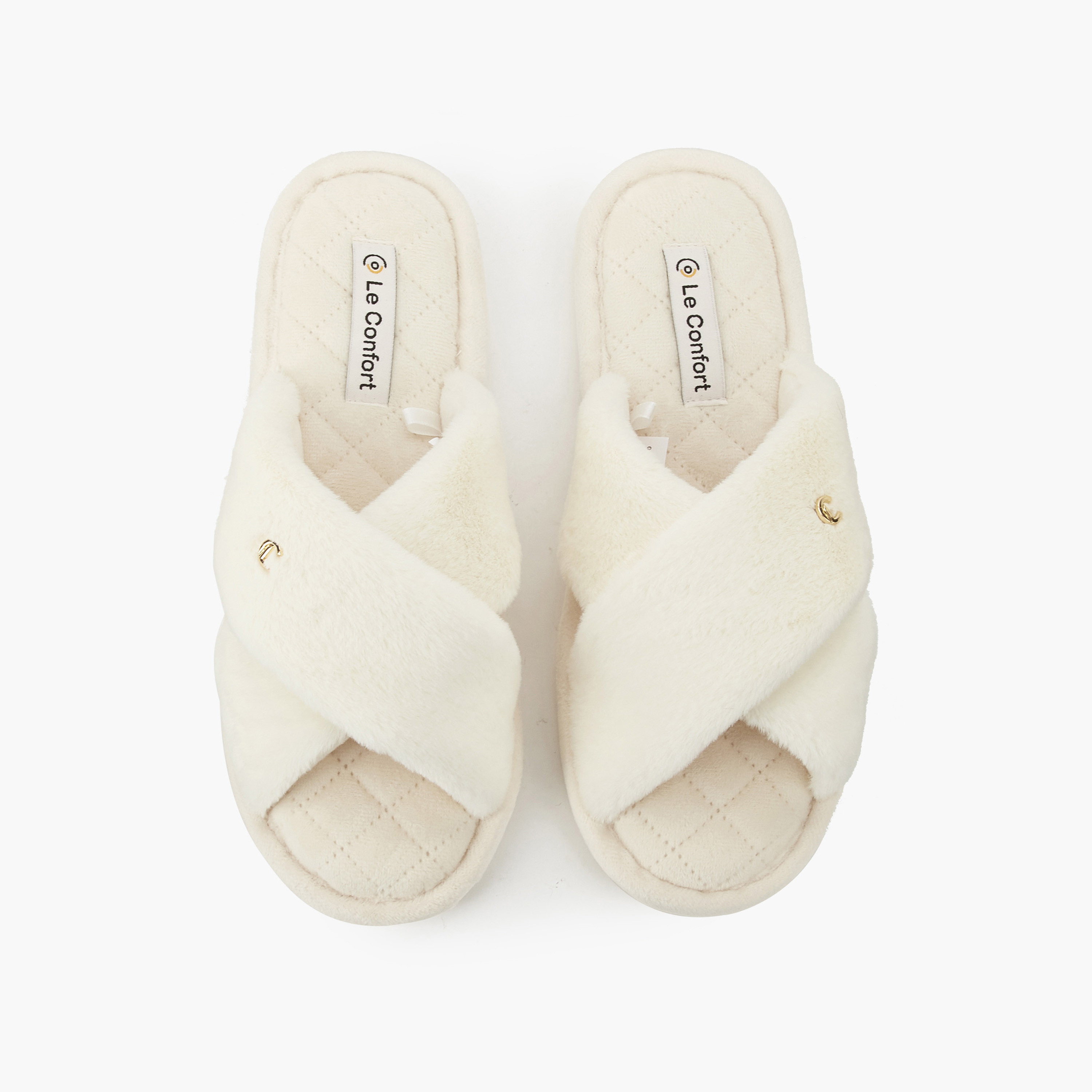 شبشب منزلي بحزام متقاطع للنساء من لو كونفورت-women-shoes-bedroomslippers-image-1