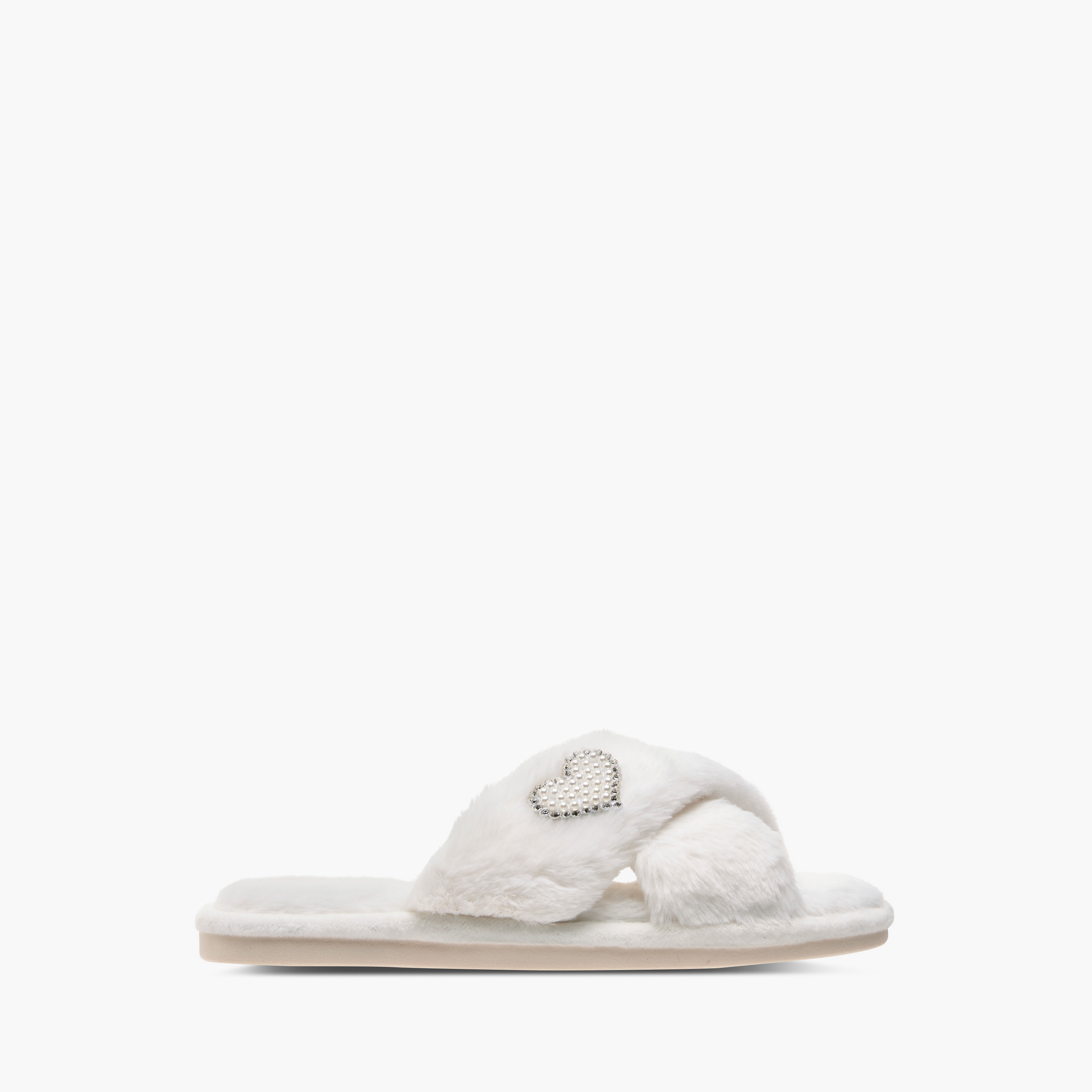شبشب غرفة نوم فرو صناعي بحزام متقاطع من لو كونفورت-women-shoes-bedroomslippers-image-2