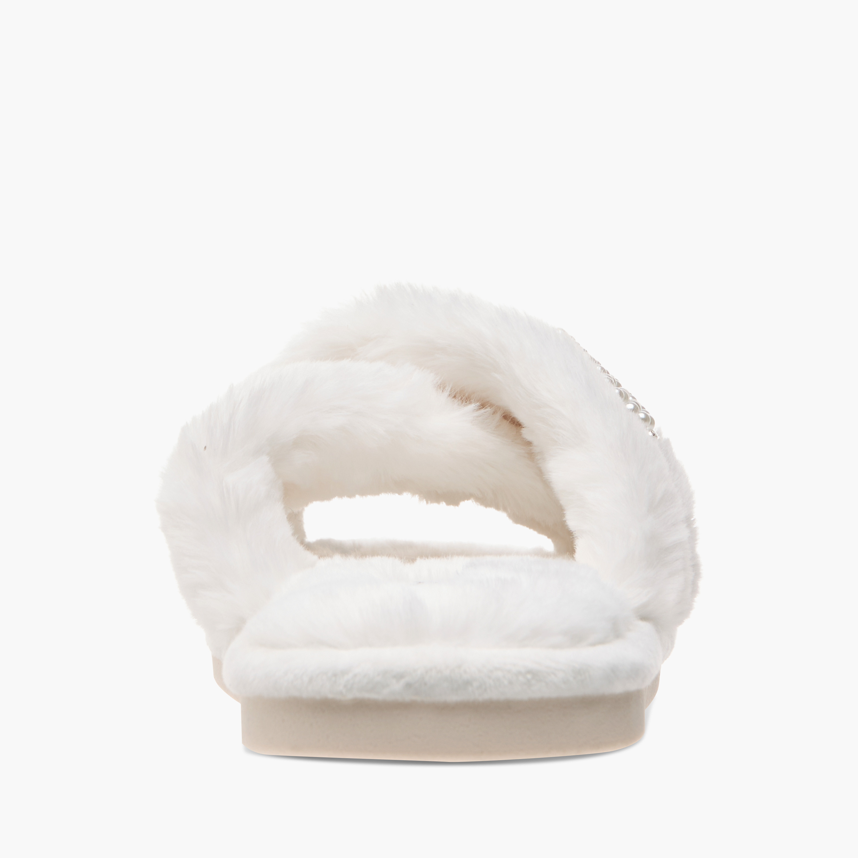 شبشب غرفة نوم فرو صناعي بحزام متقاطع من لو كونفورت-women-shoes-bedroomslippers-image-4